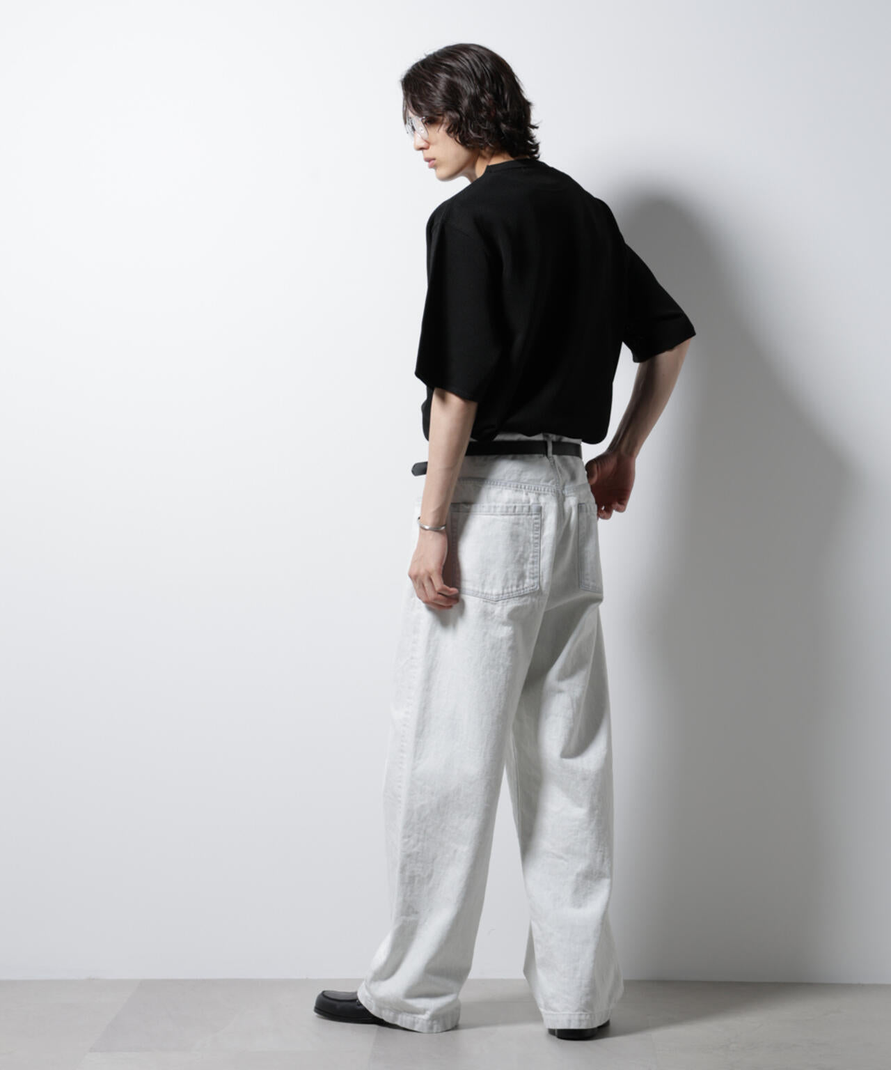 スポンディッシュ メッシュ クルーネックニットTEE