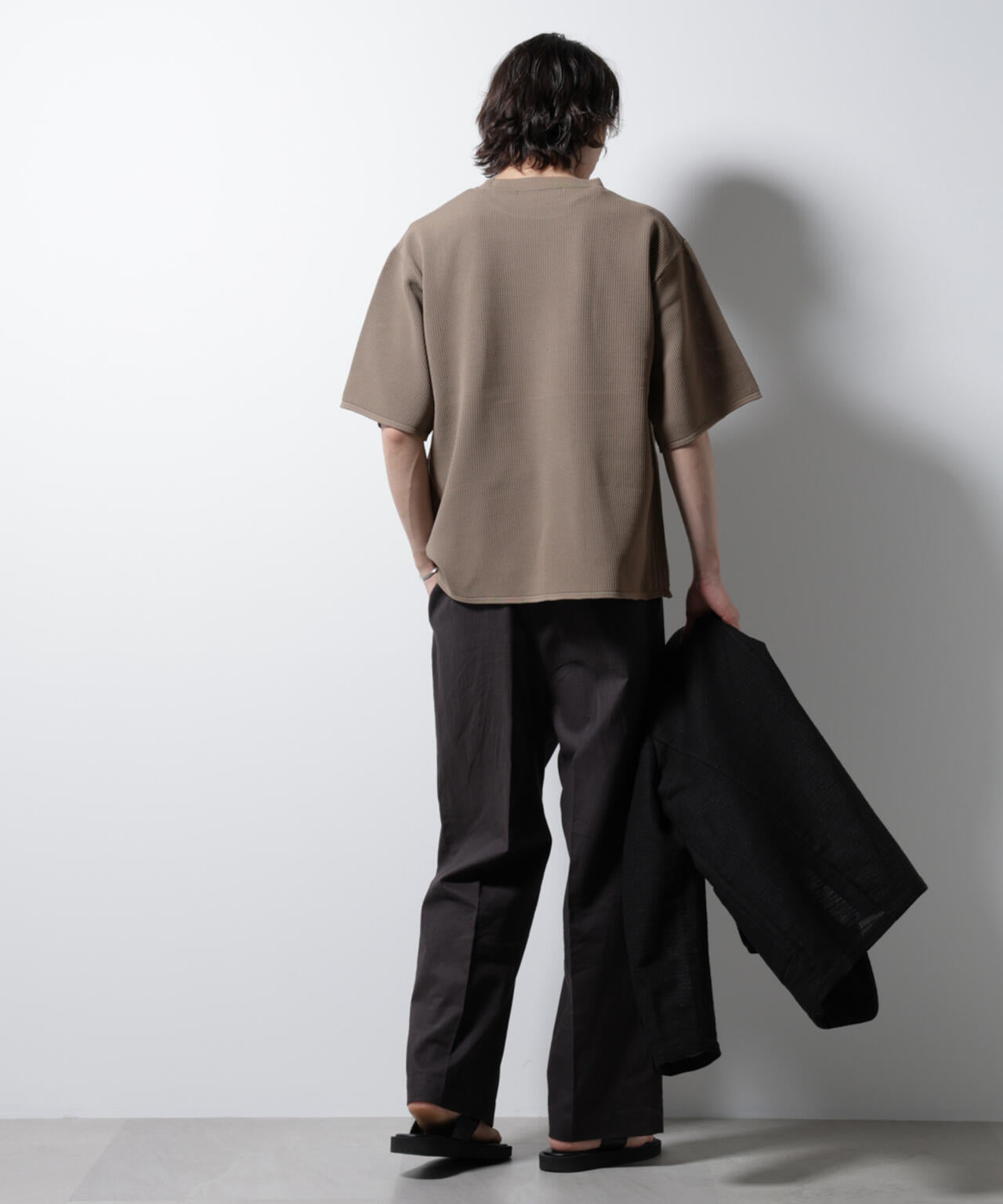 スポンディッシュ メッシュ クルーネックニットTEE
