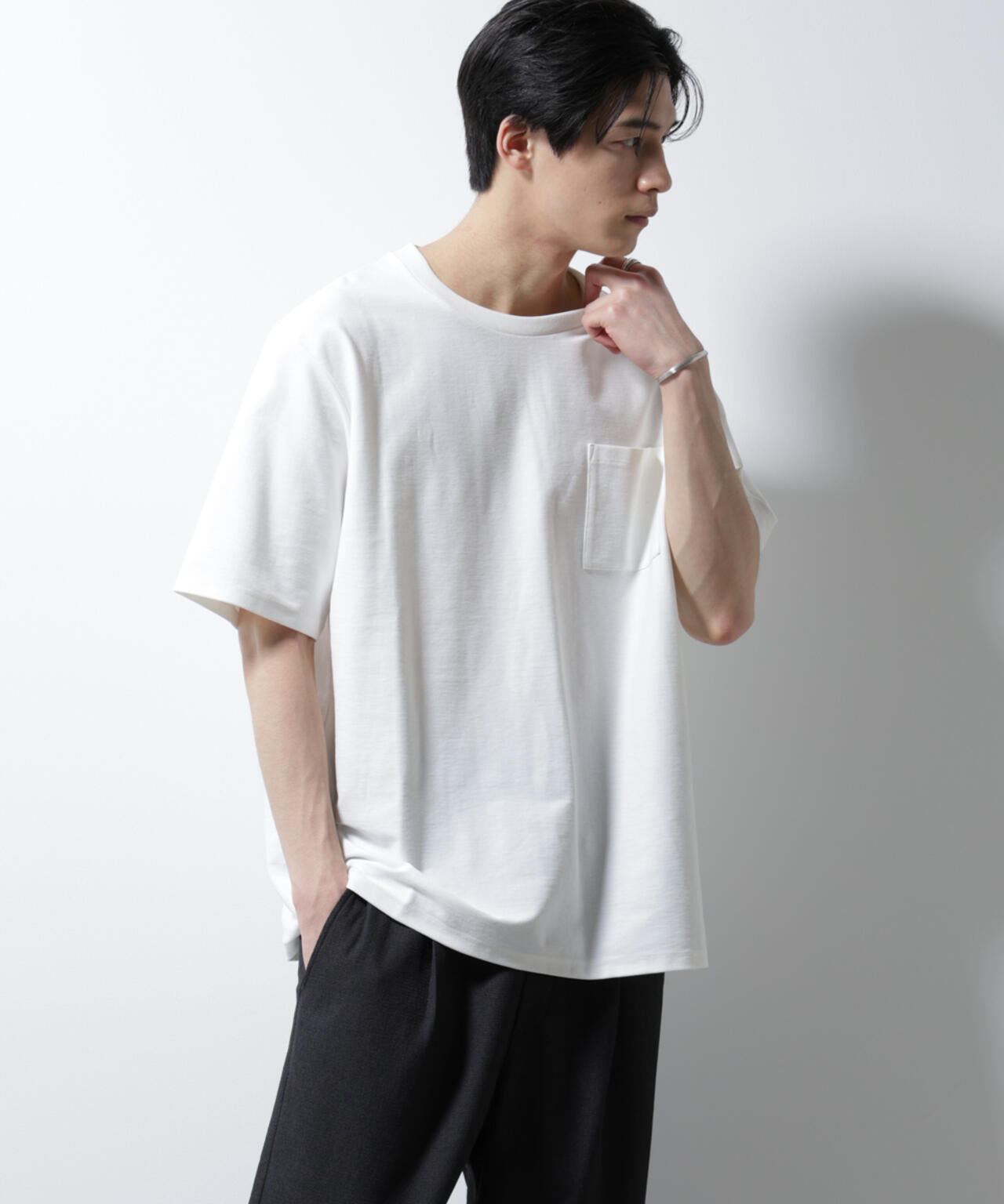 「MC」coveross(R)ツイル調 冷感プレーティング天竺 ポケットTシャツ