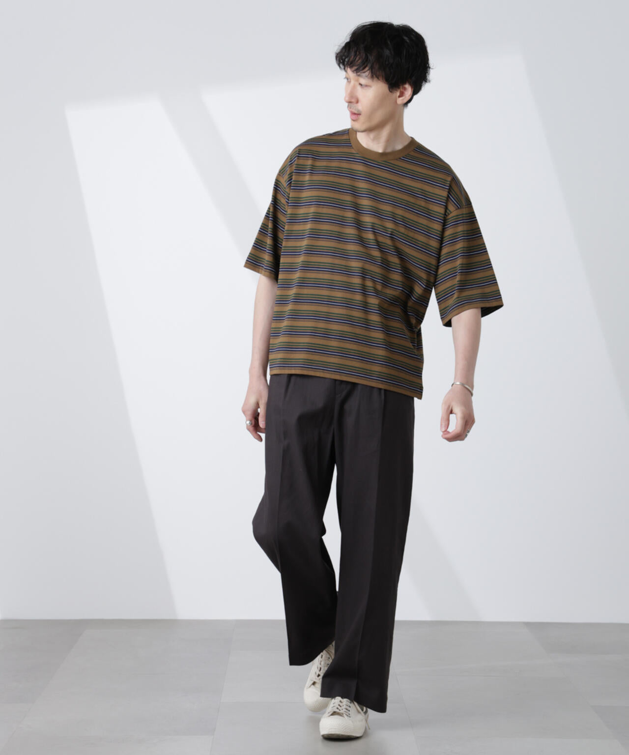 マイクロランダムボーダーTシャツ