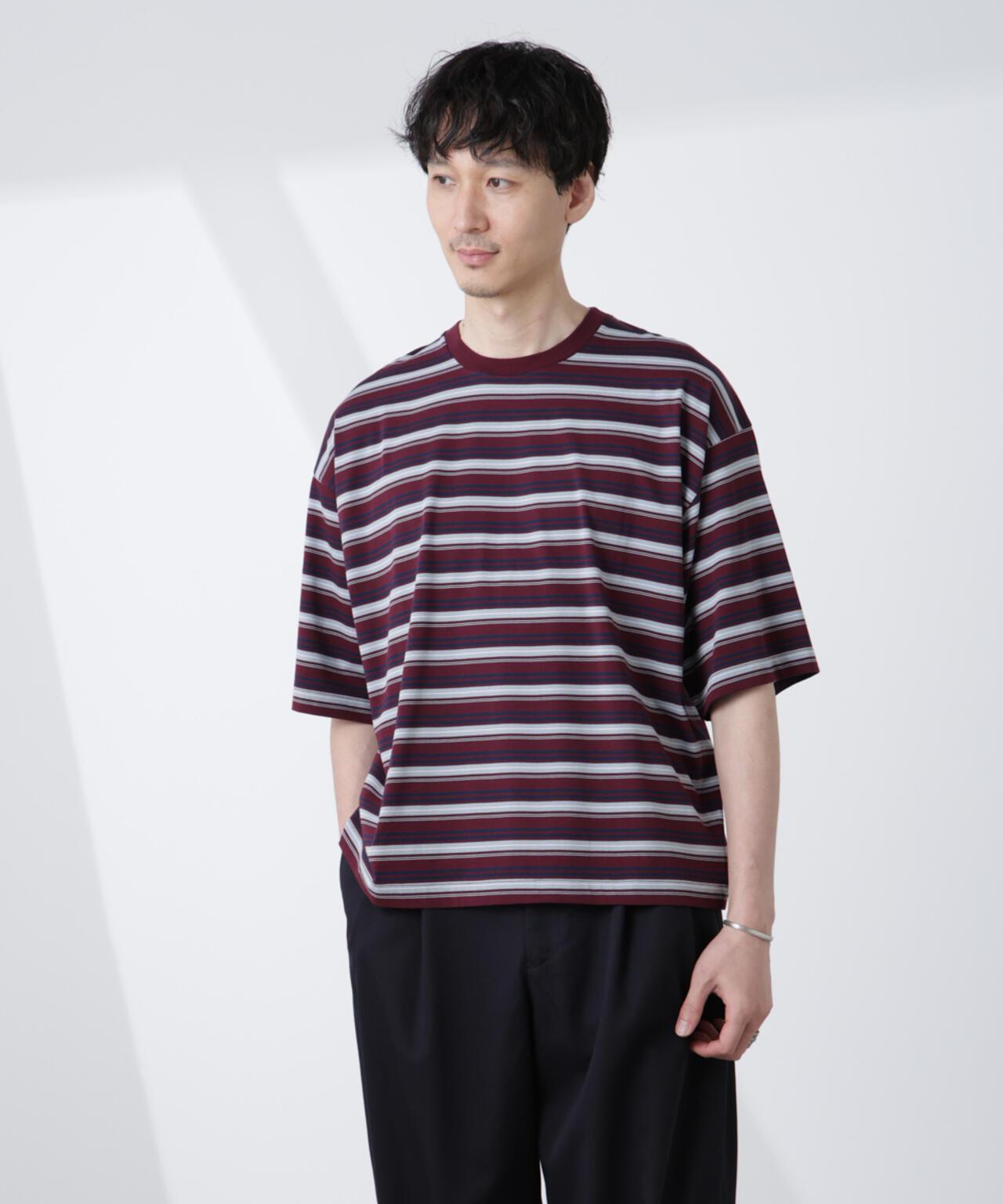 マイクロランダムボーダーTシャツ