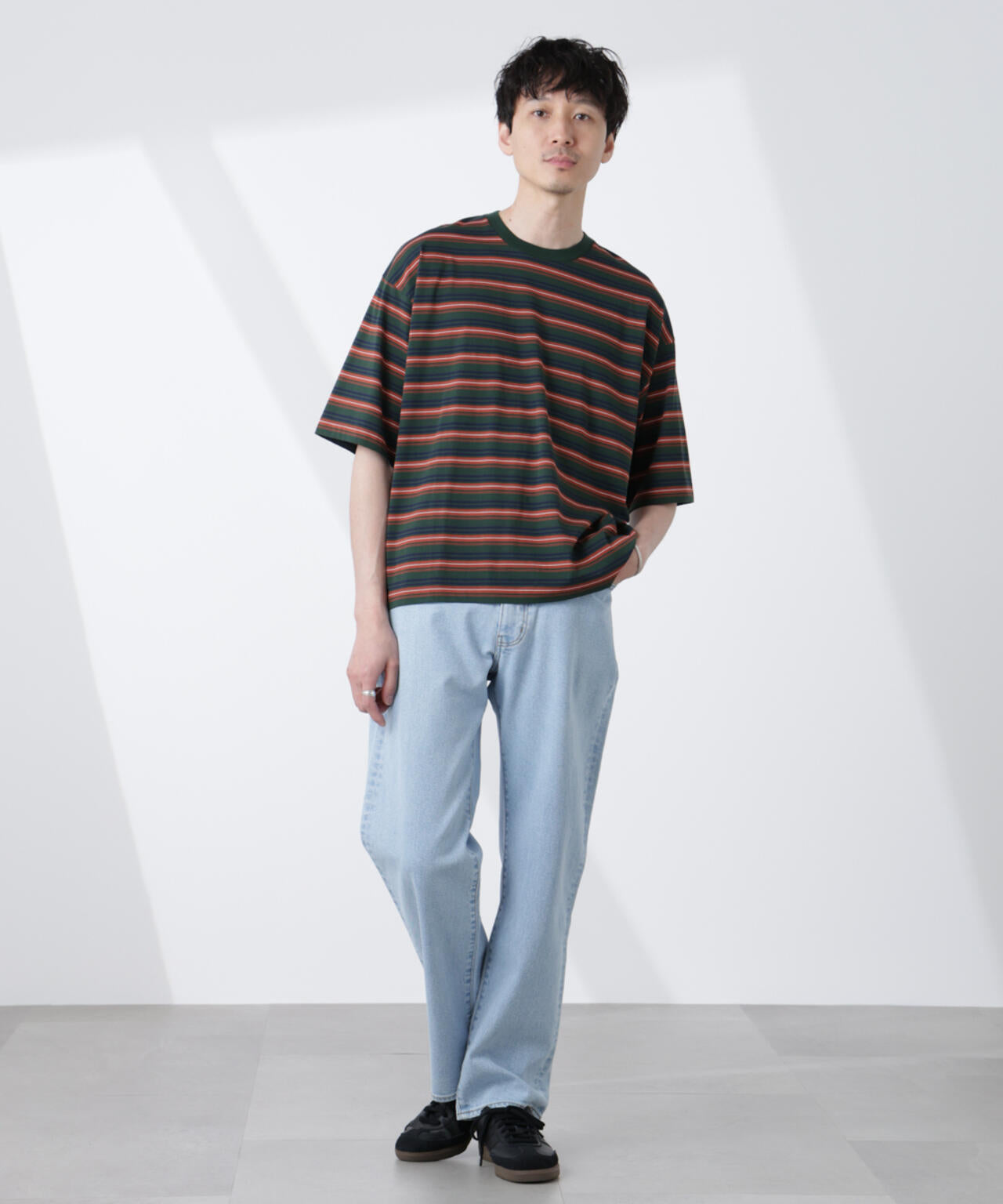マイクロランダムボーダーTシャツ