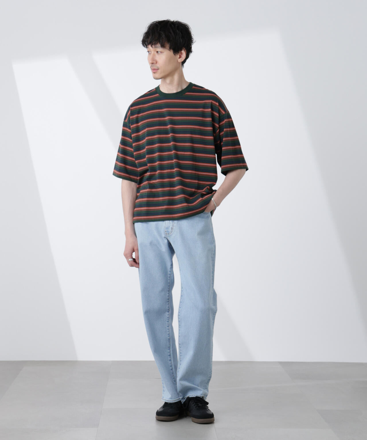 マイクロランダムボーダーTシャツ