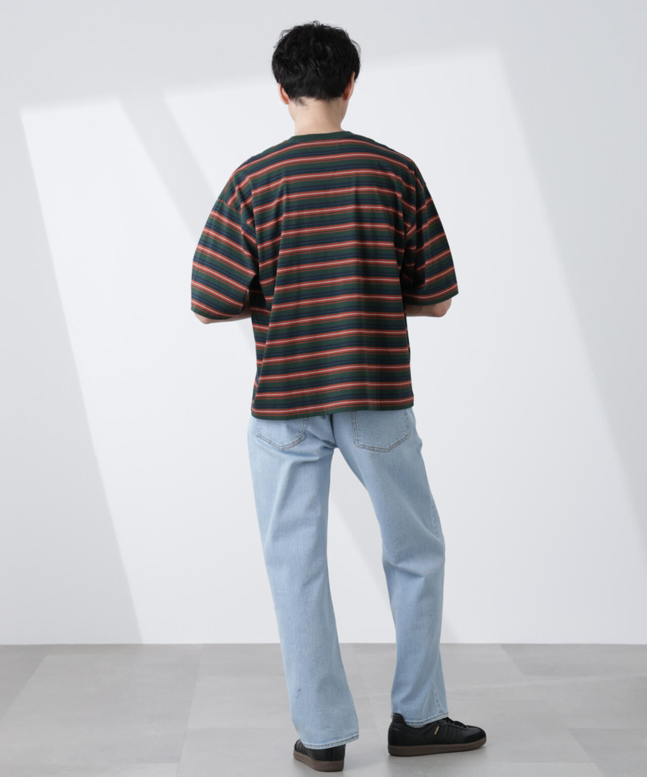 マイクロランダムボーダーTシャツ