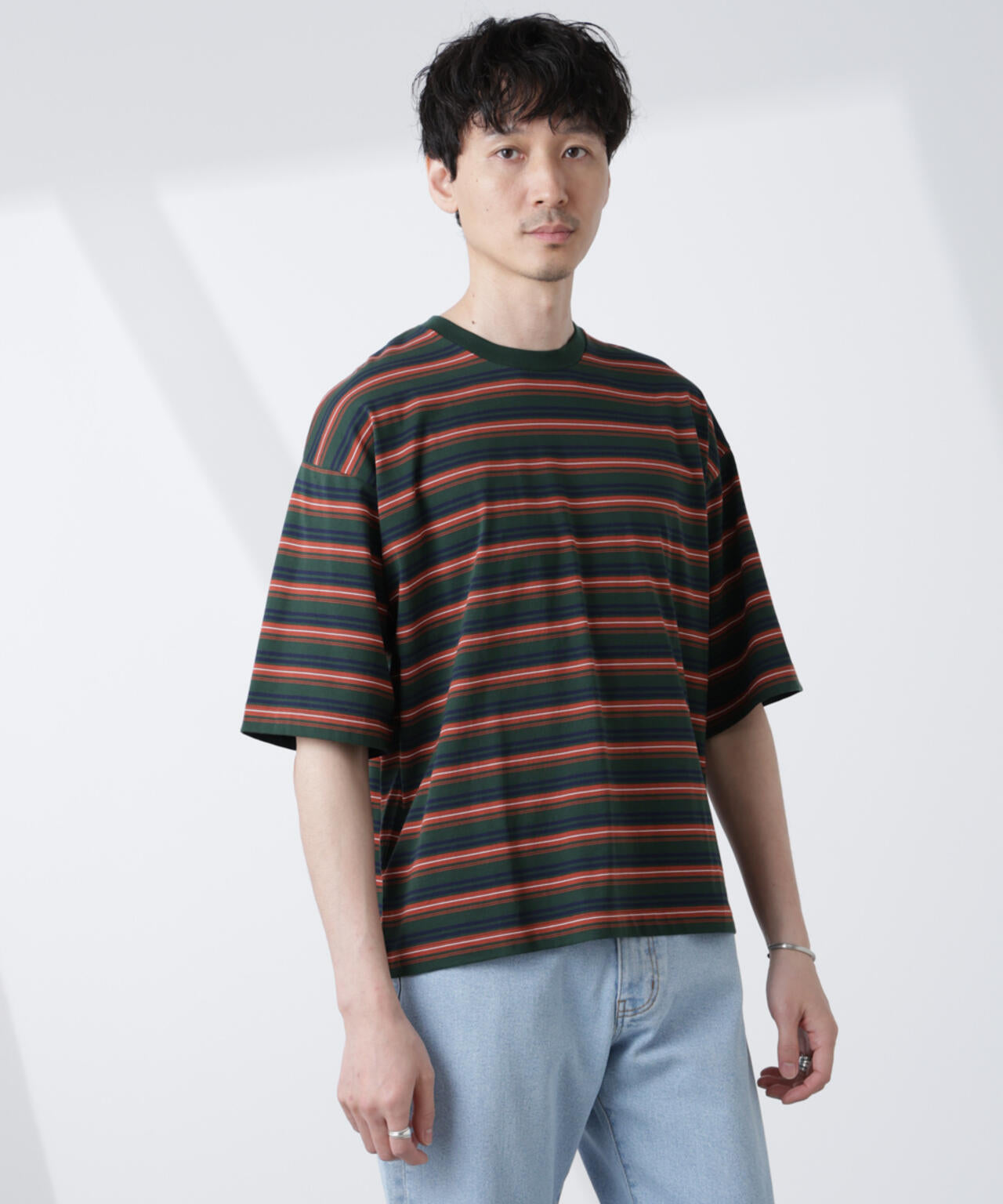 マイクロランダムボーダーTシャツ