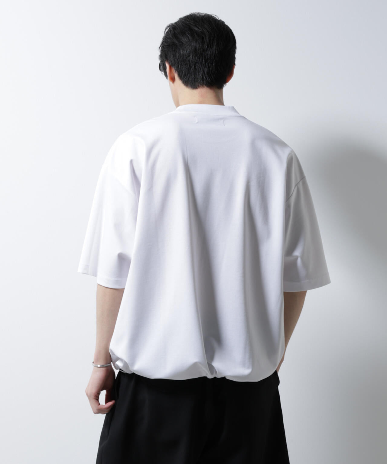 シルケットポンチワイドモックネックTシャツ