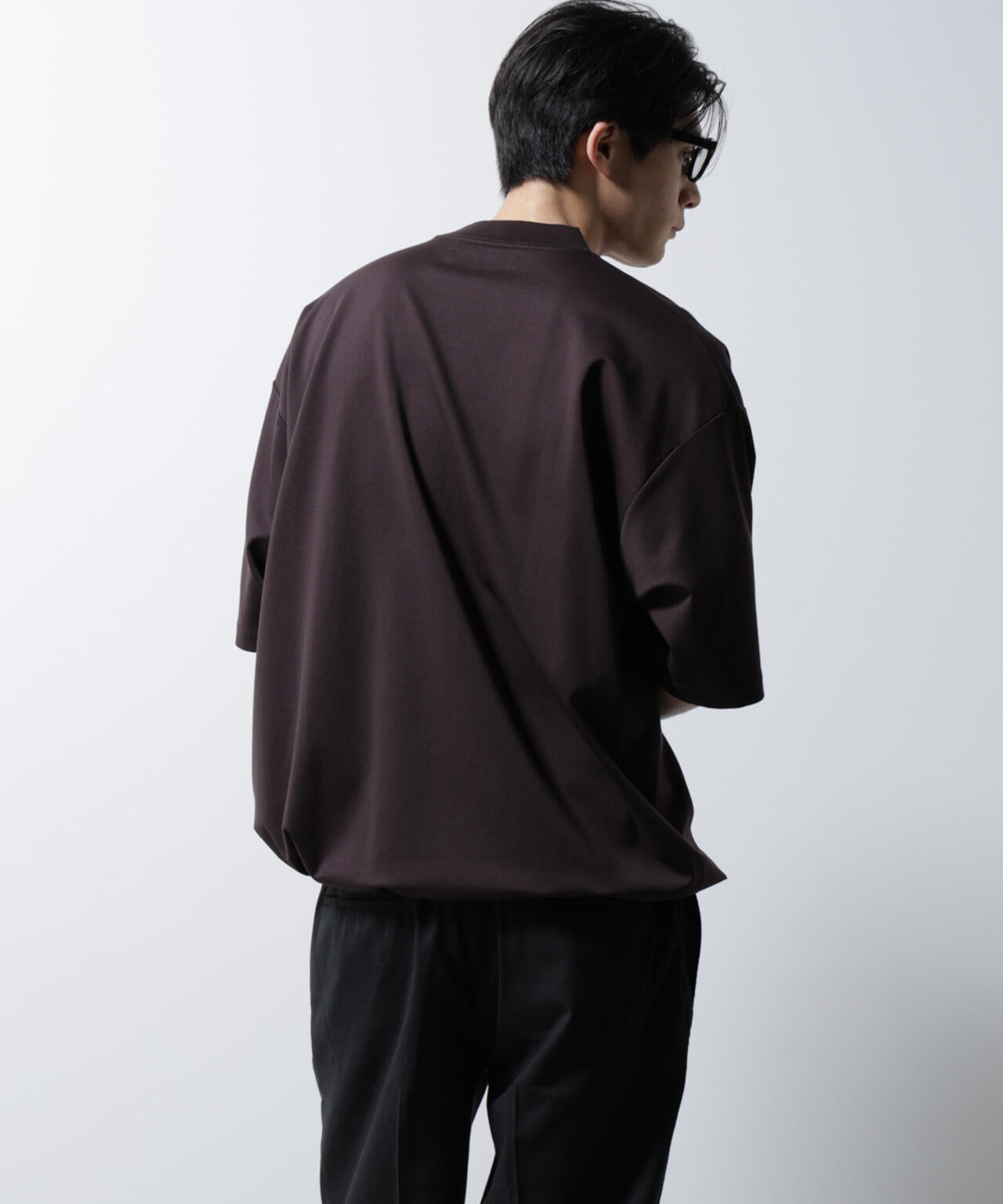 シルケットポンチワイドモックネックTシャツ