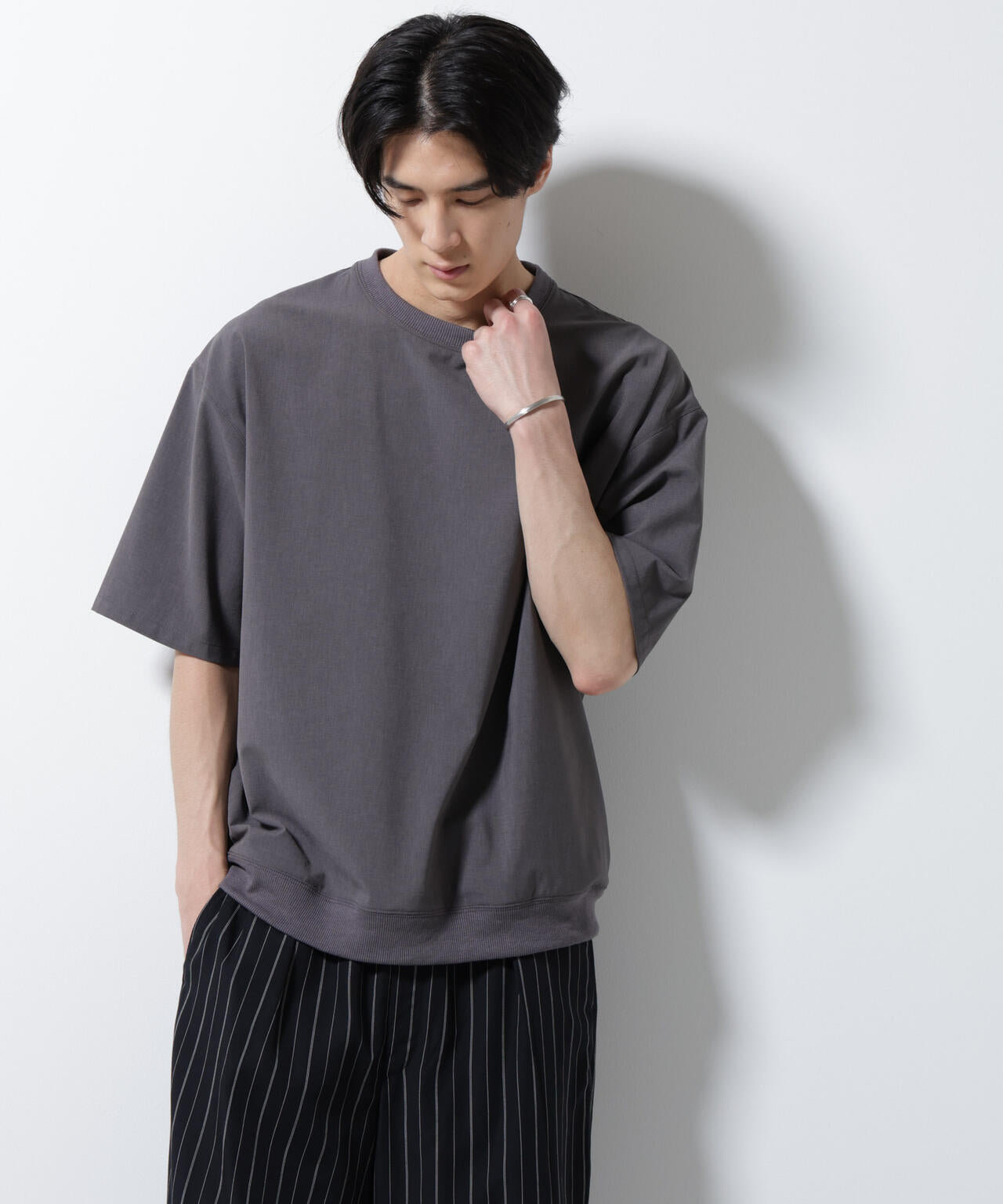 エアリーストレッチ布帛Tシャツ
