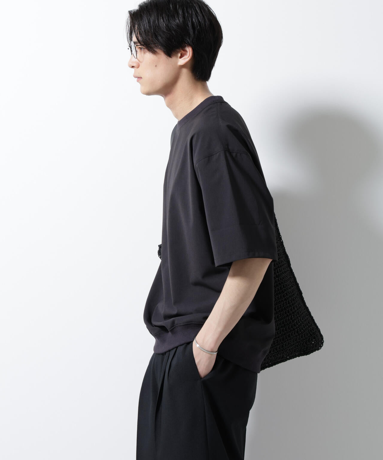 エアリーストレッチ布帛Tシャツ