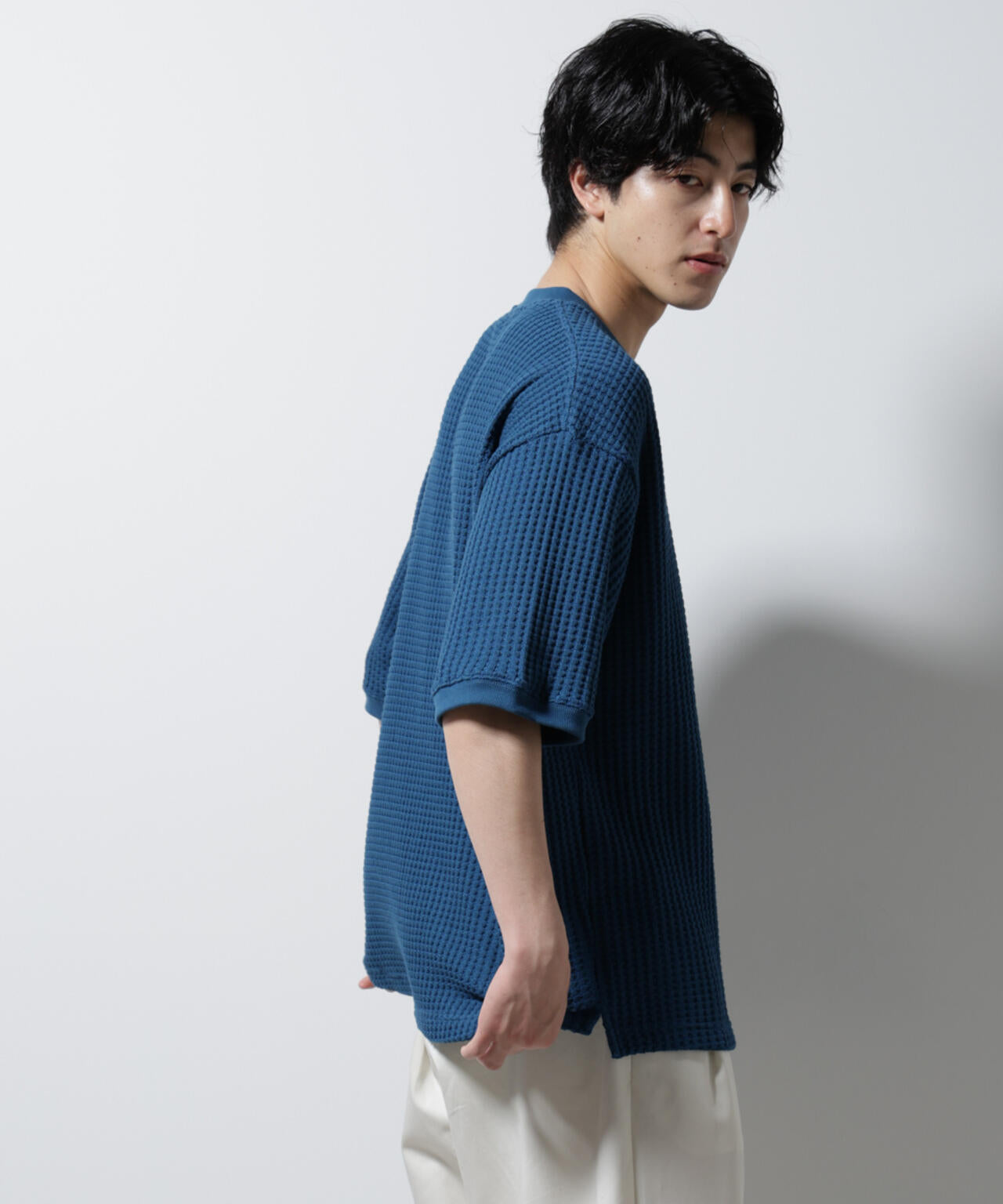 オニワッフルビッグTシャツ 五分袖