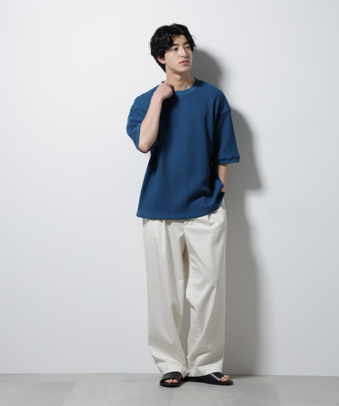 オニワッフルビッグTシャツ 五分袖