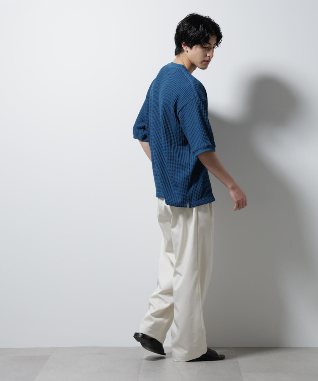 オニワッフルビッグTシャツ 五分袖