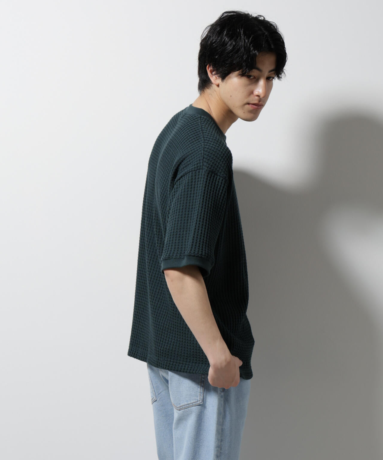 オニワッフルビッグTシャツ 五分袖
