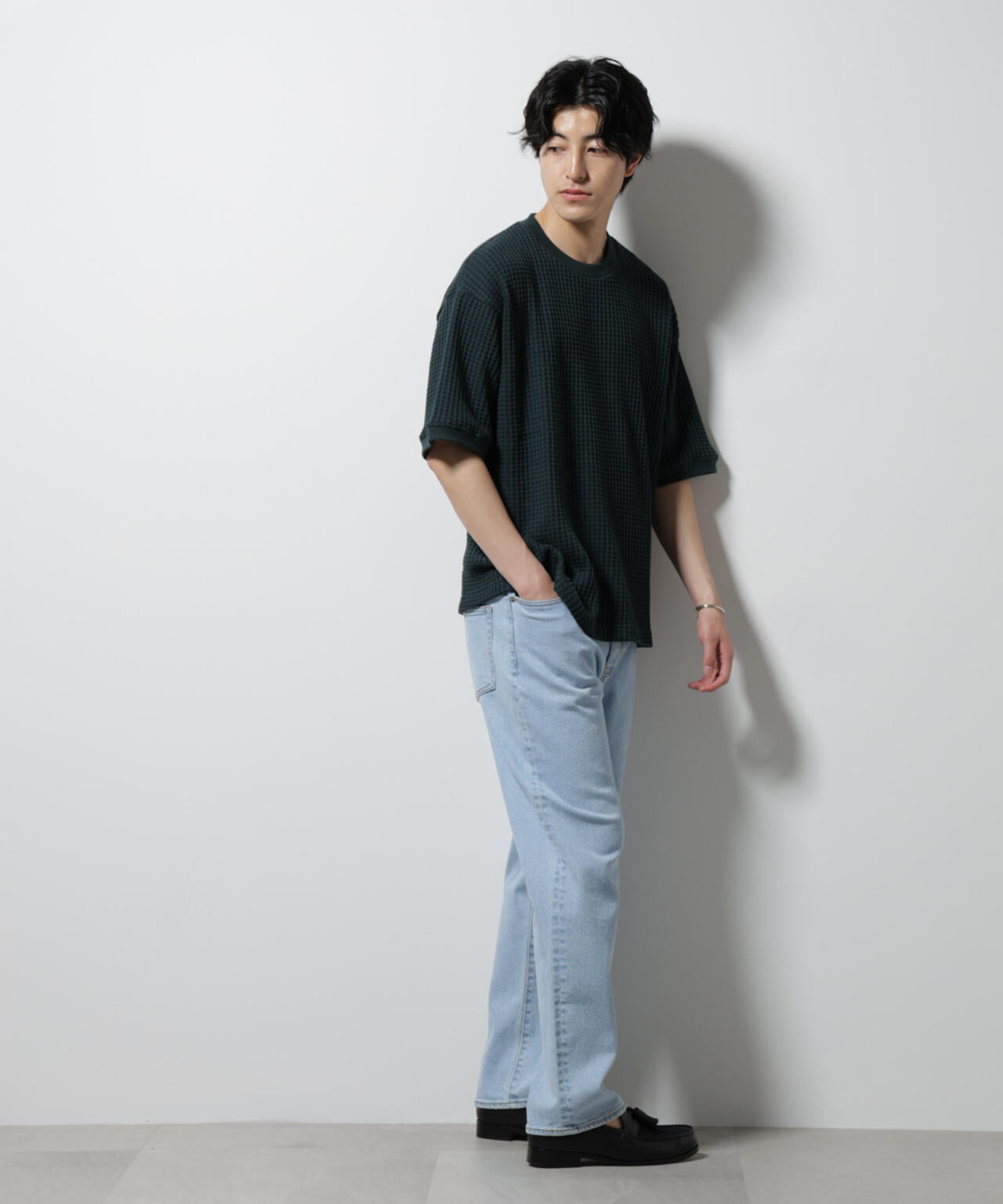 オニワッフルビッグTシャツ 五分袖