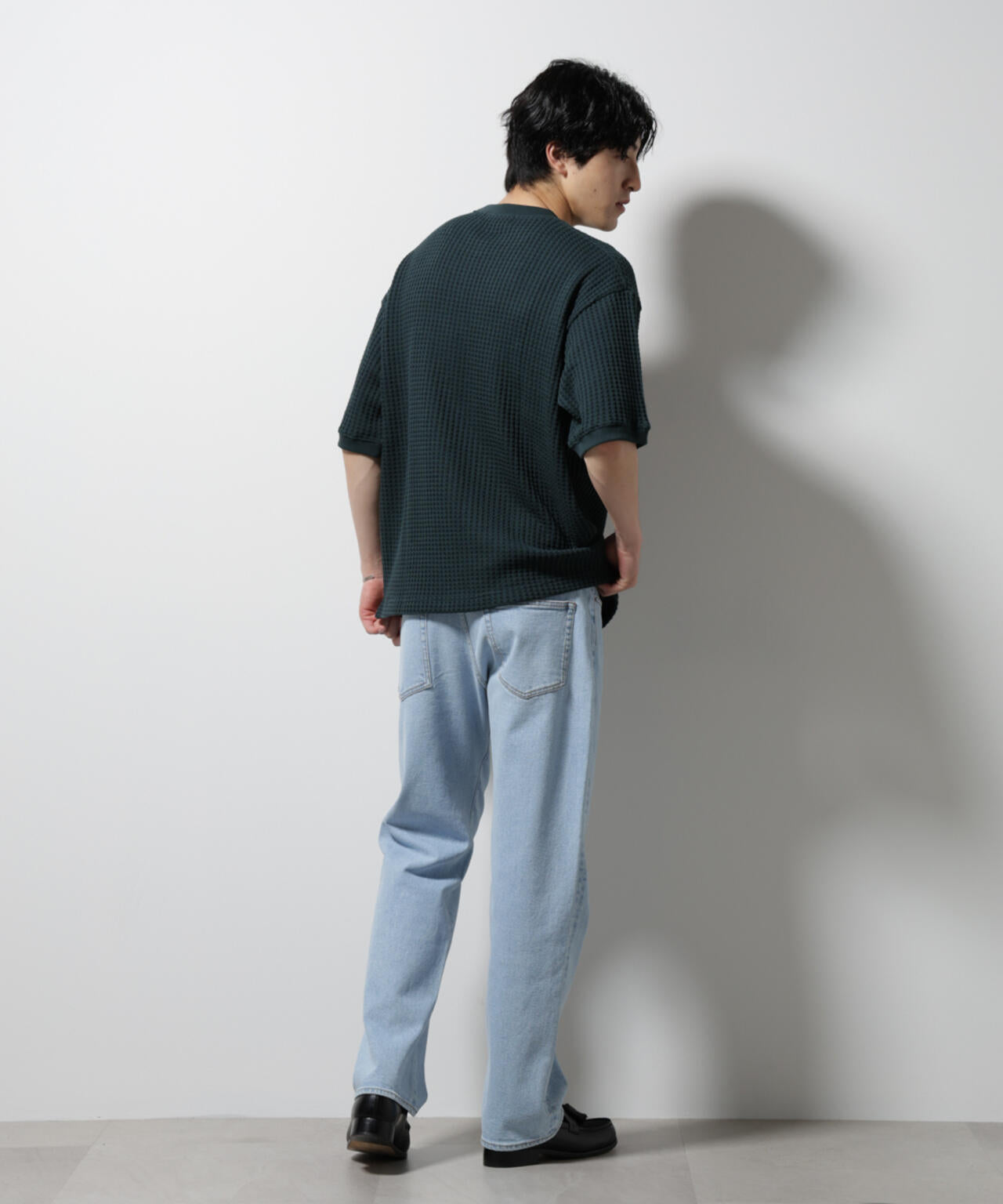 オニワッフルビッグTシャツ 五分袖