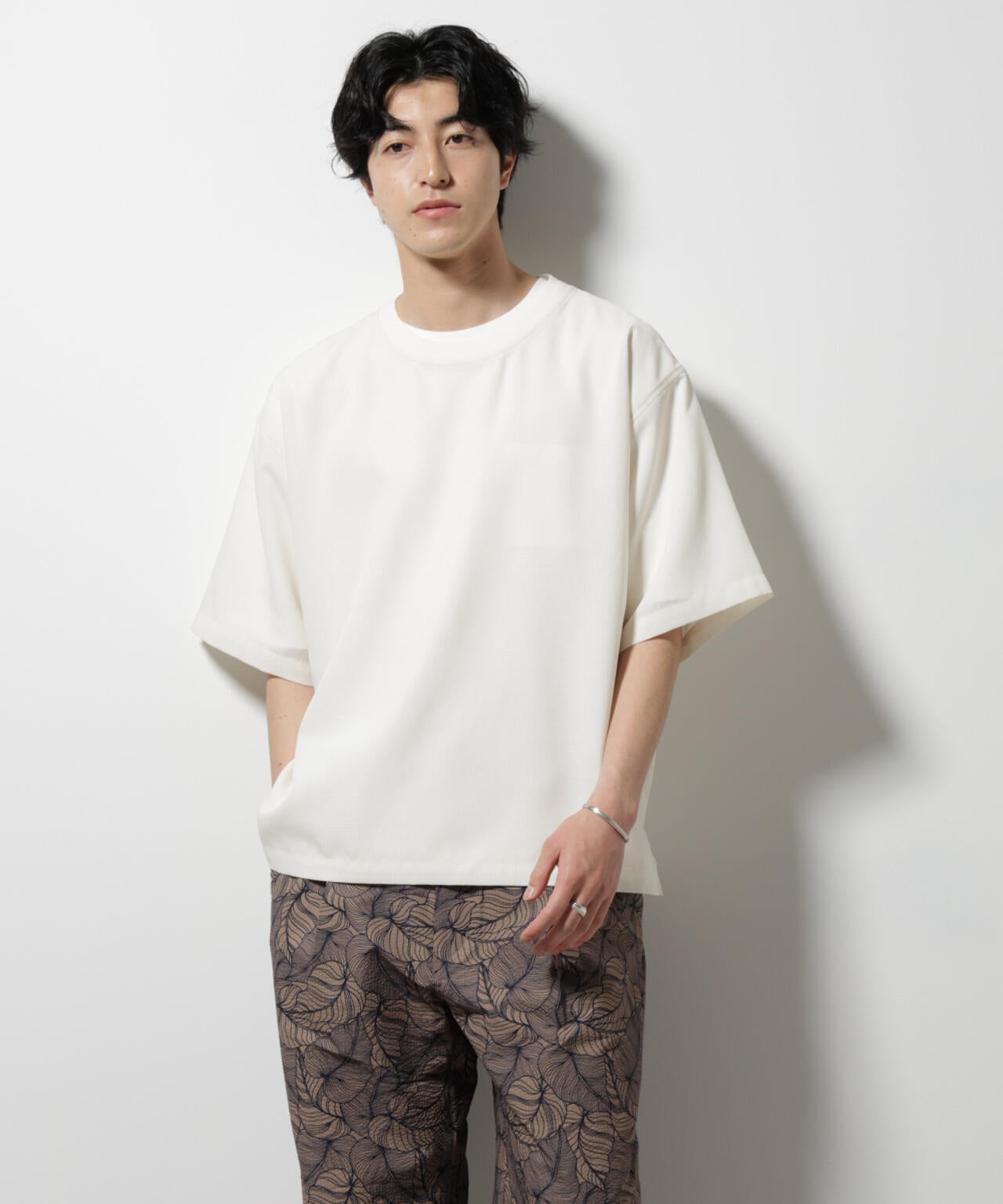 テックリネン布帛Tシャツ 半袖