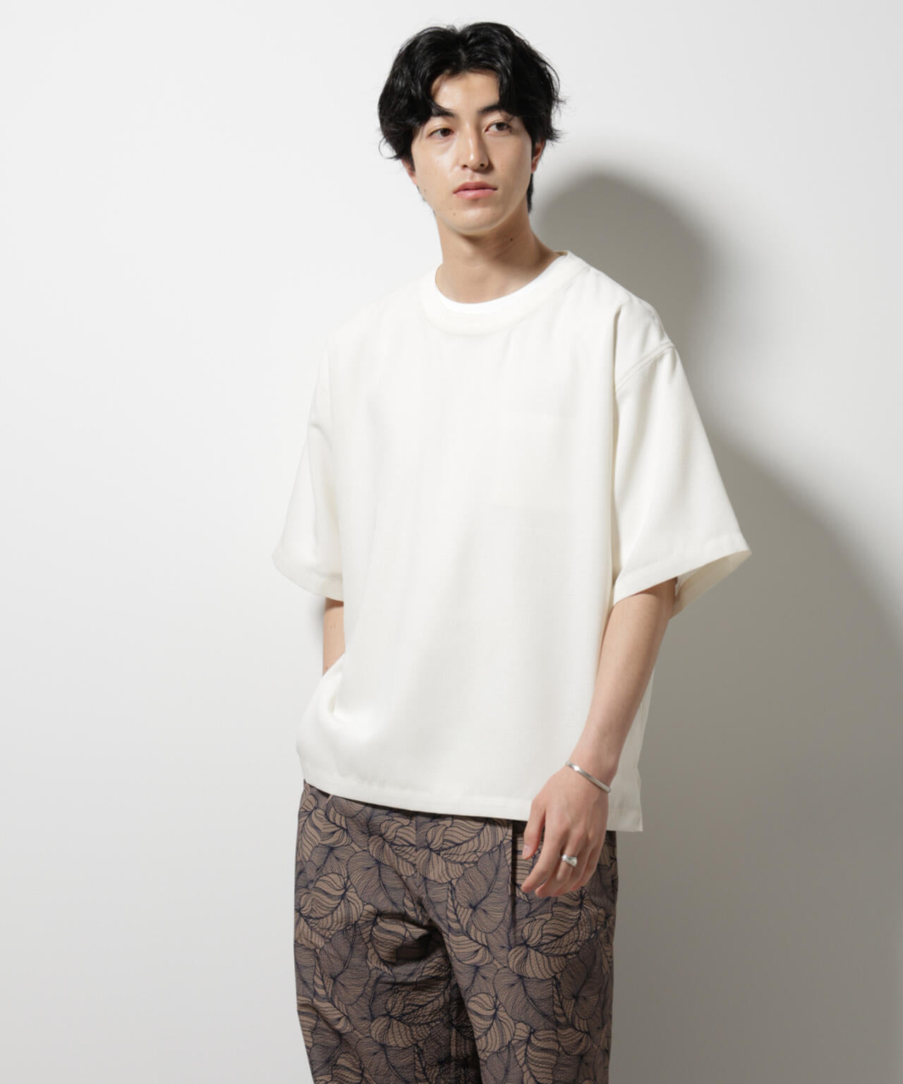 テックリネン布帛Tシャツ 半袖