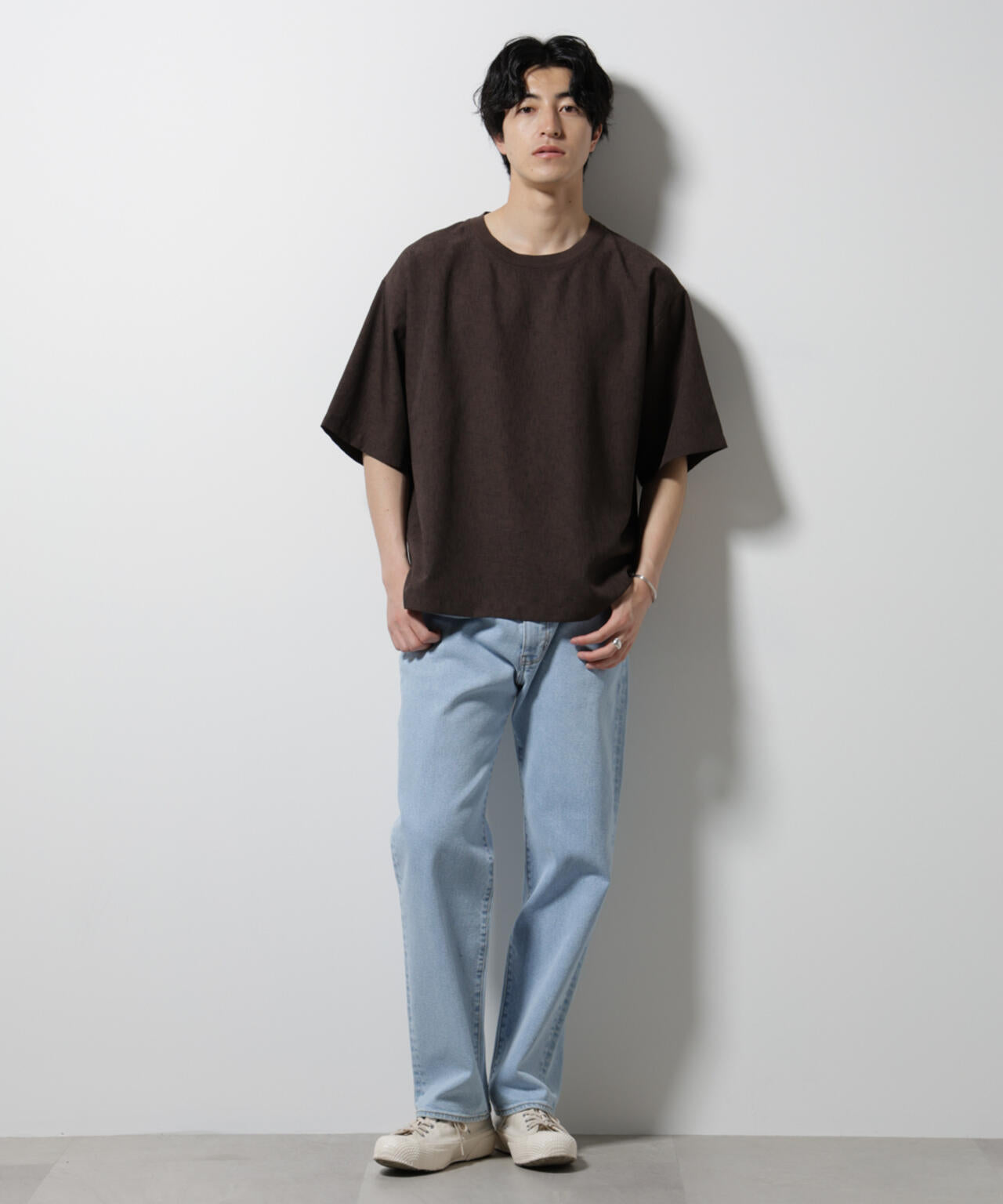 テックリネン布帛Tシャツ 半袖