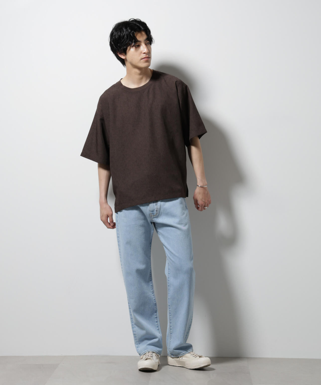 テックリネン布帛Tシャツ 半袖