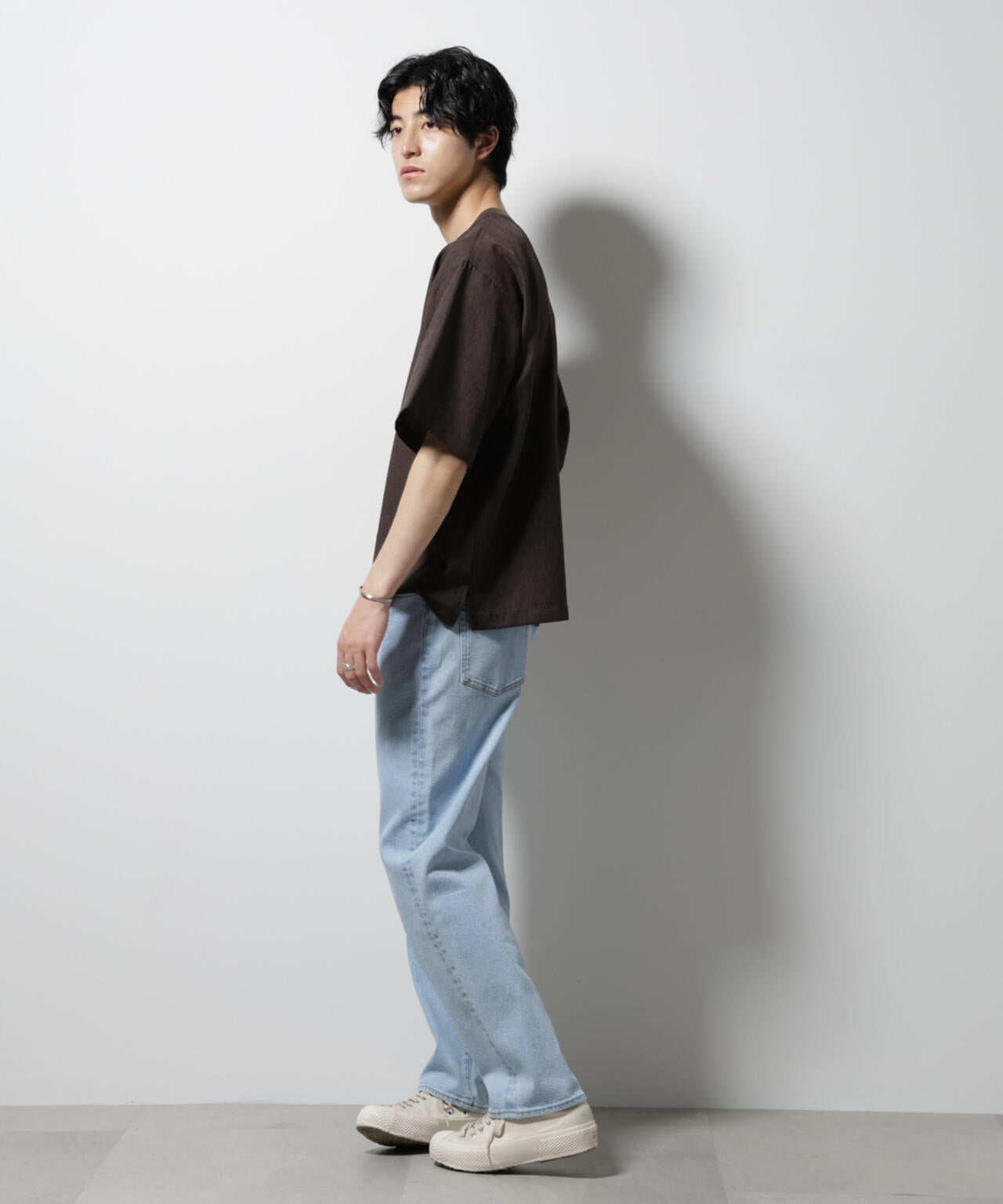 テックリネン布帛Tシャツ 半袖