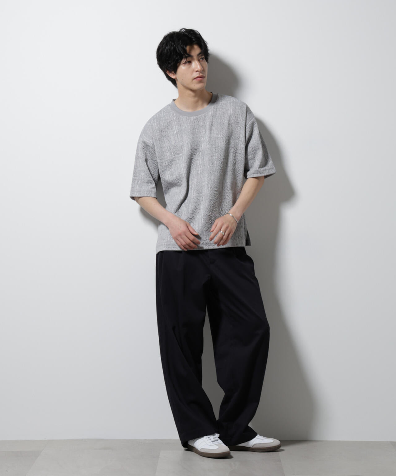 パターンジャガードワイドTシャツ