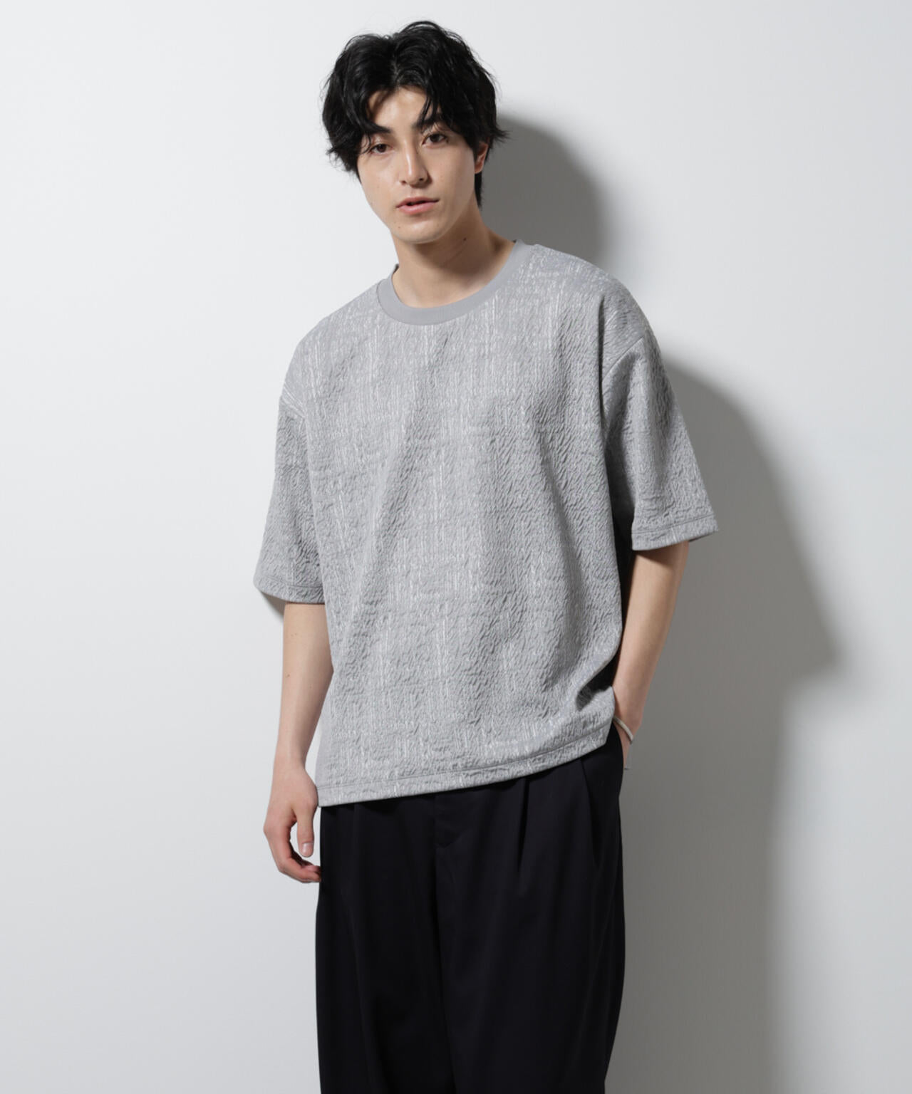 パターンジャガードワイドTシャツ