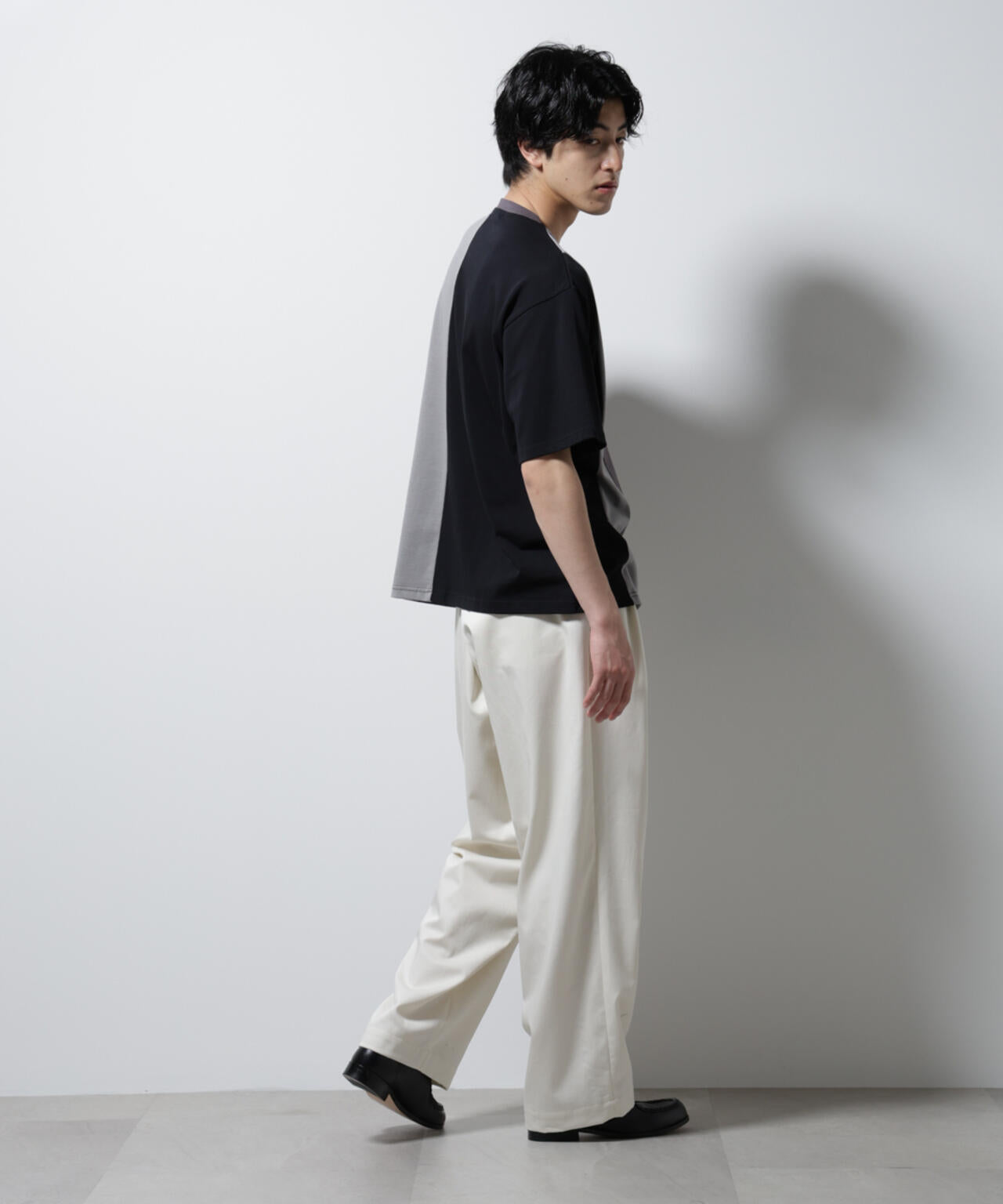 デザイン切替クルーネックTシャツ 半袖