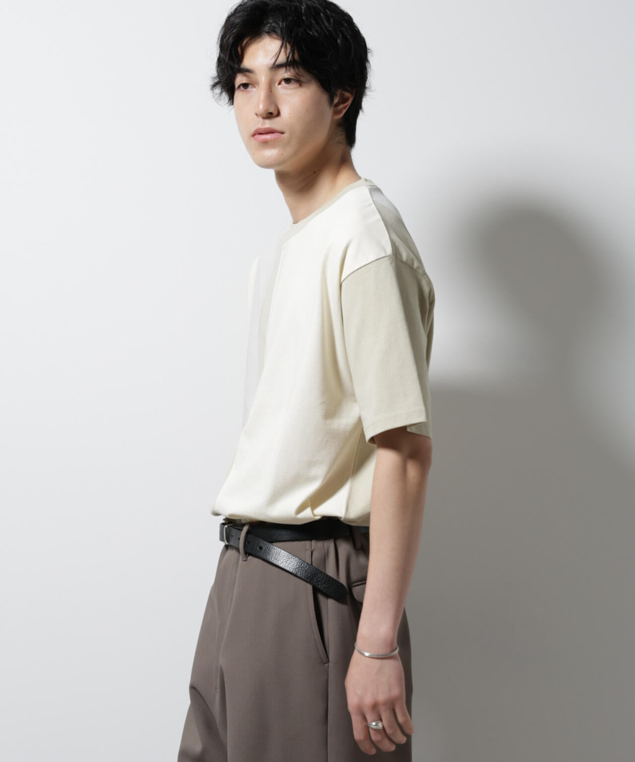 デザイン切替クルーネックTシャツ 半袖