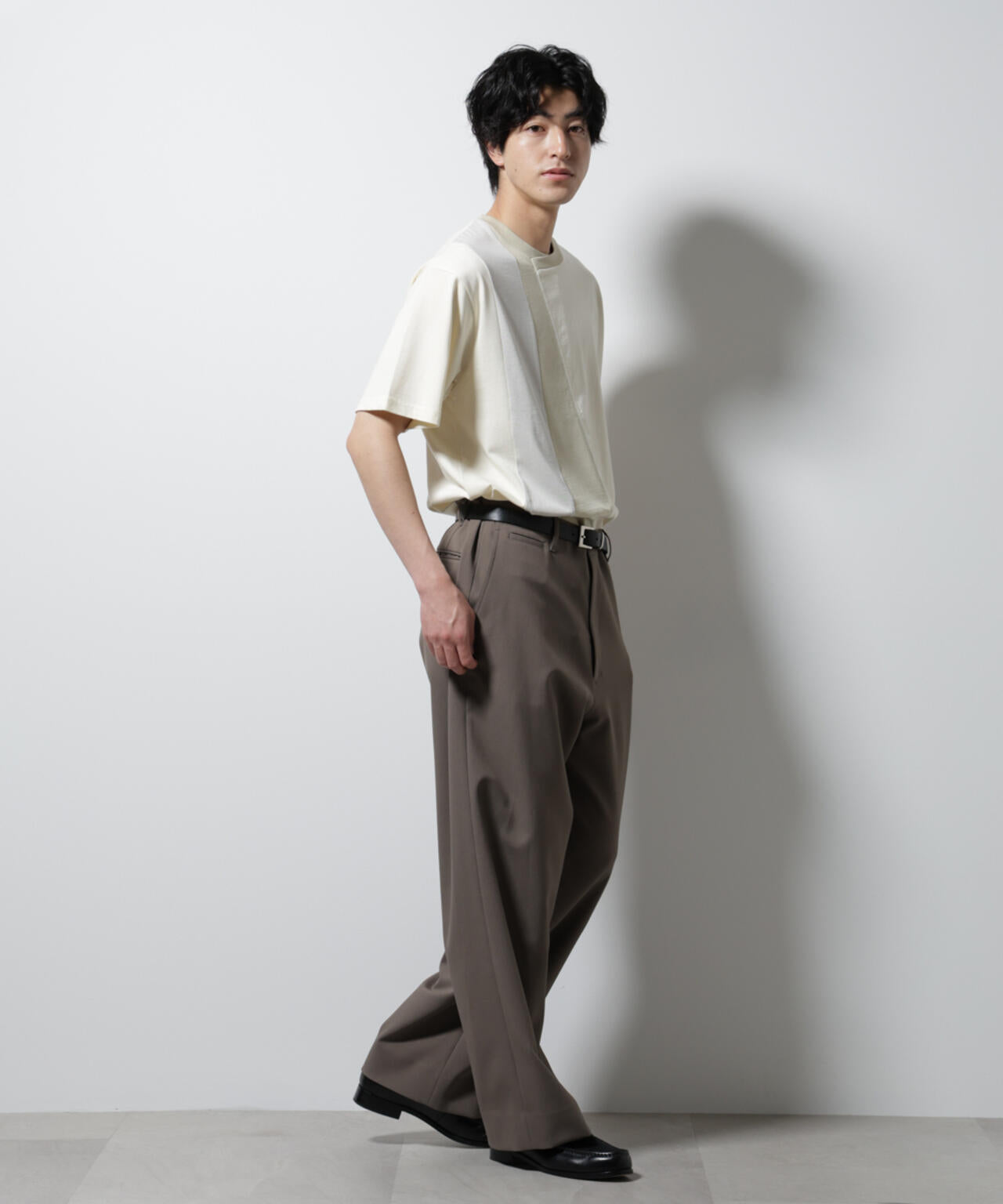 デザイン切替クルーネックTシャツ 半袖