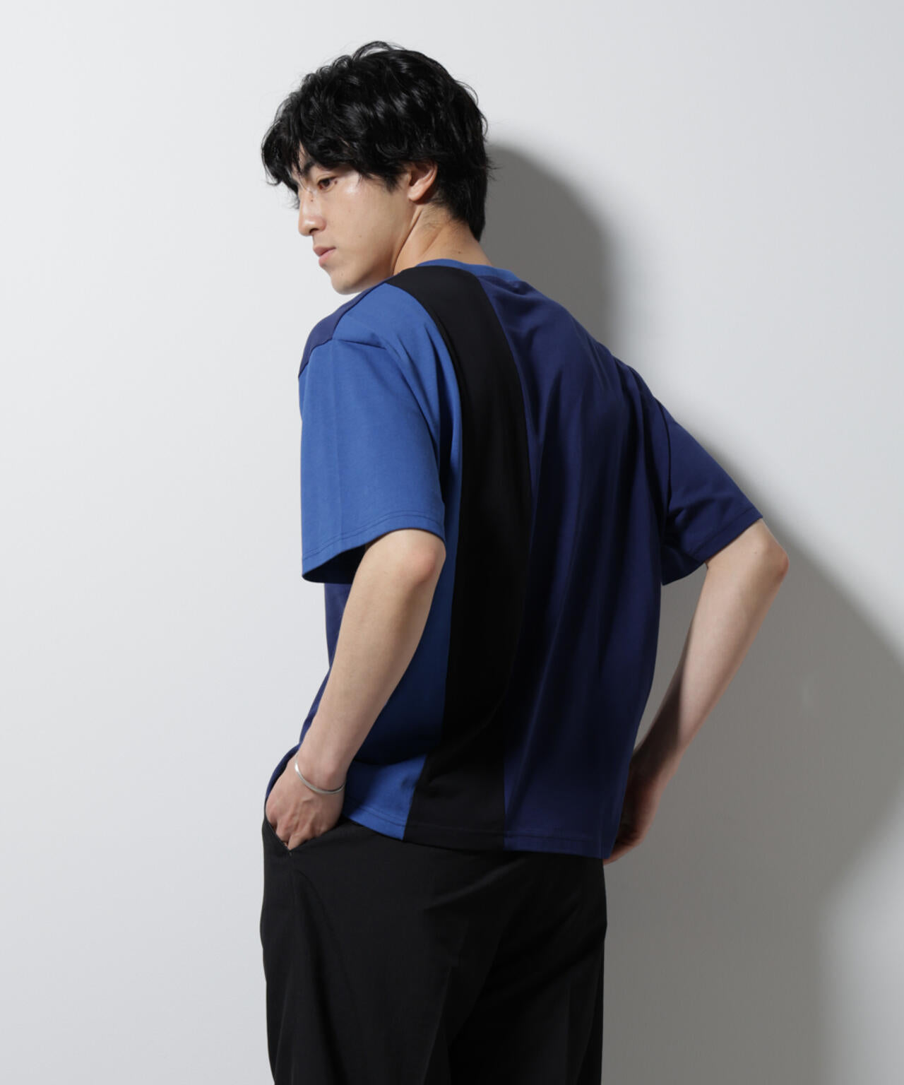 デザイン切替クルーネックTシャツ 半袖