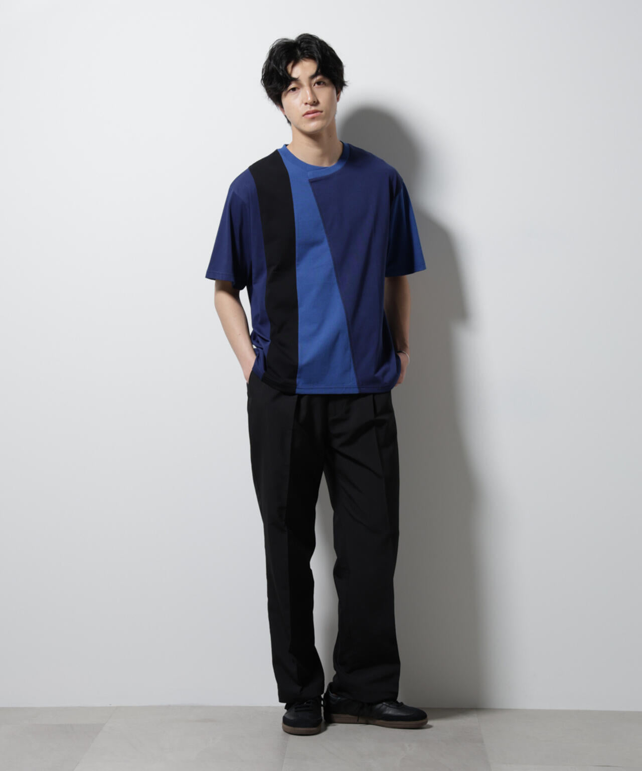 デザイン切替クルーネックTシャツ 半袖