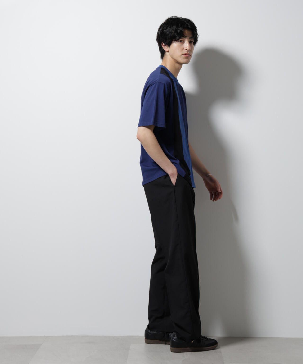 デザイン切替クルーネックTシャツ 半袖