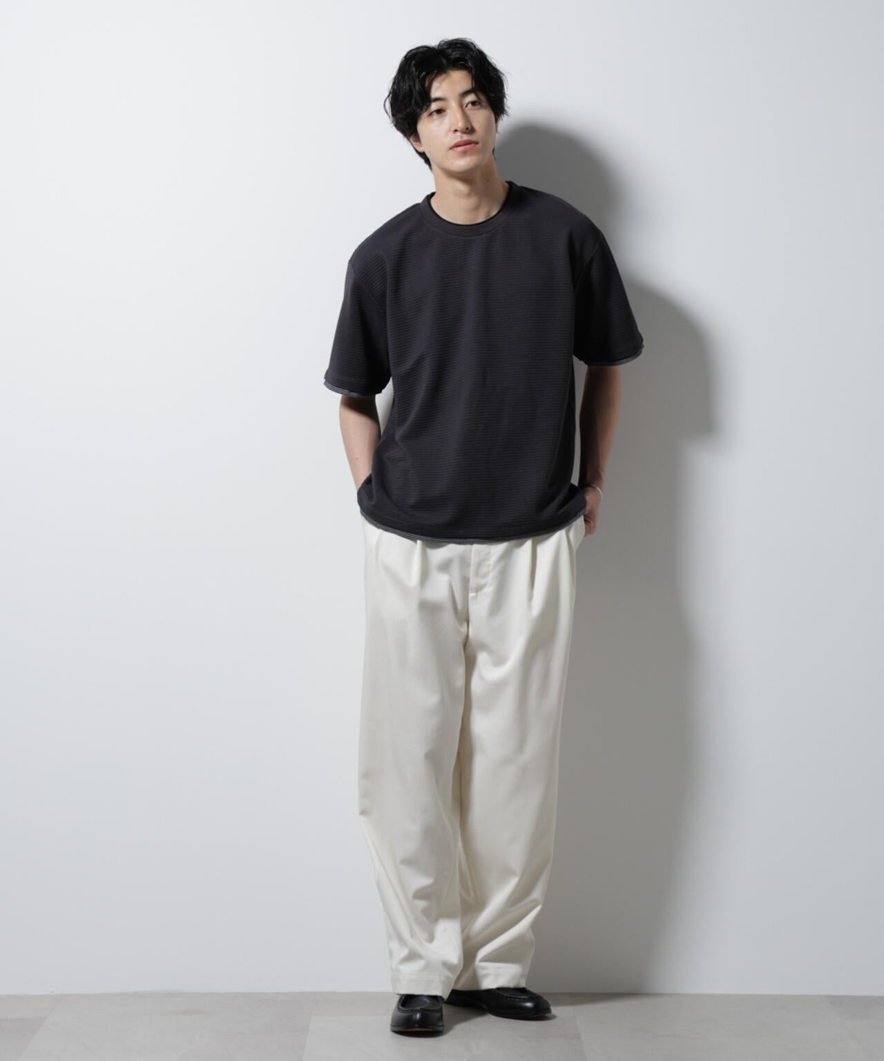 ガーターフェイクレイヤードTシャツ 半袖