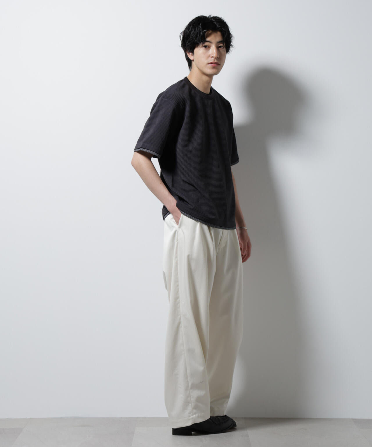 ガーターフェイクレイヤードTシャツ 半袖