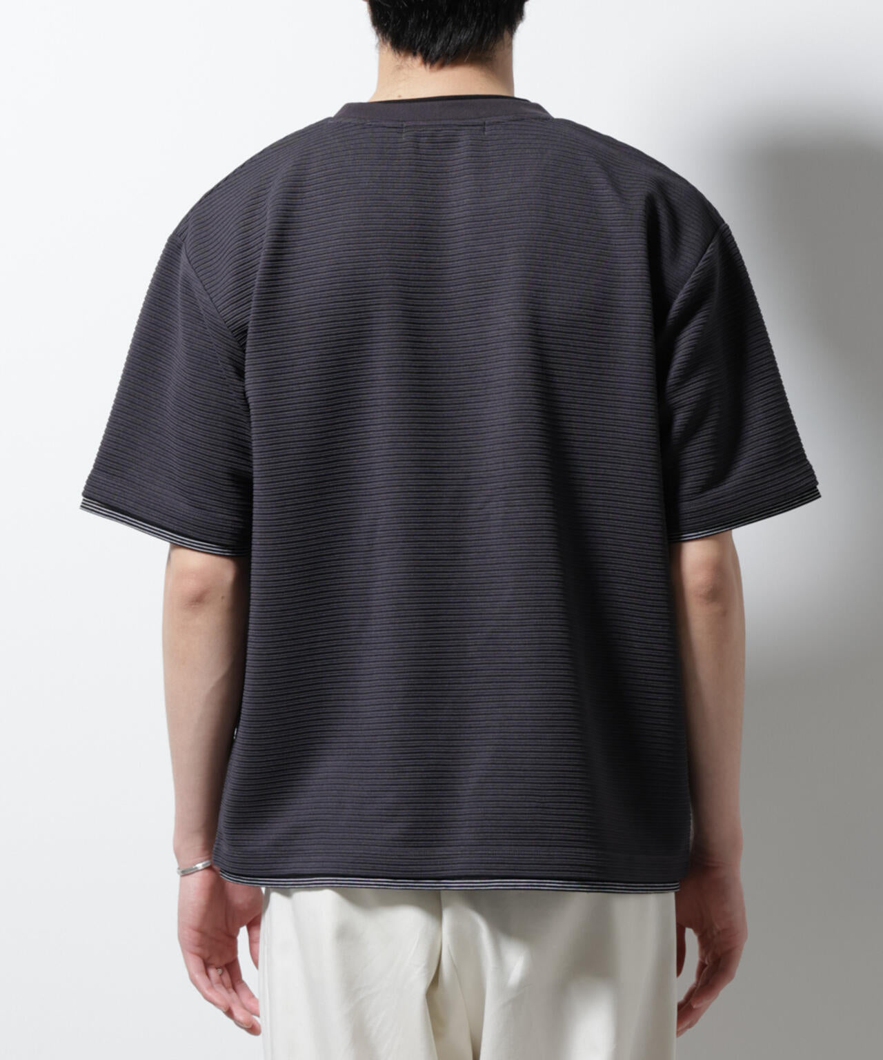 ガーターフェイクレイヤードTシャツ 半袖
