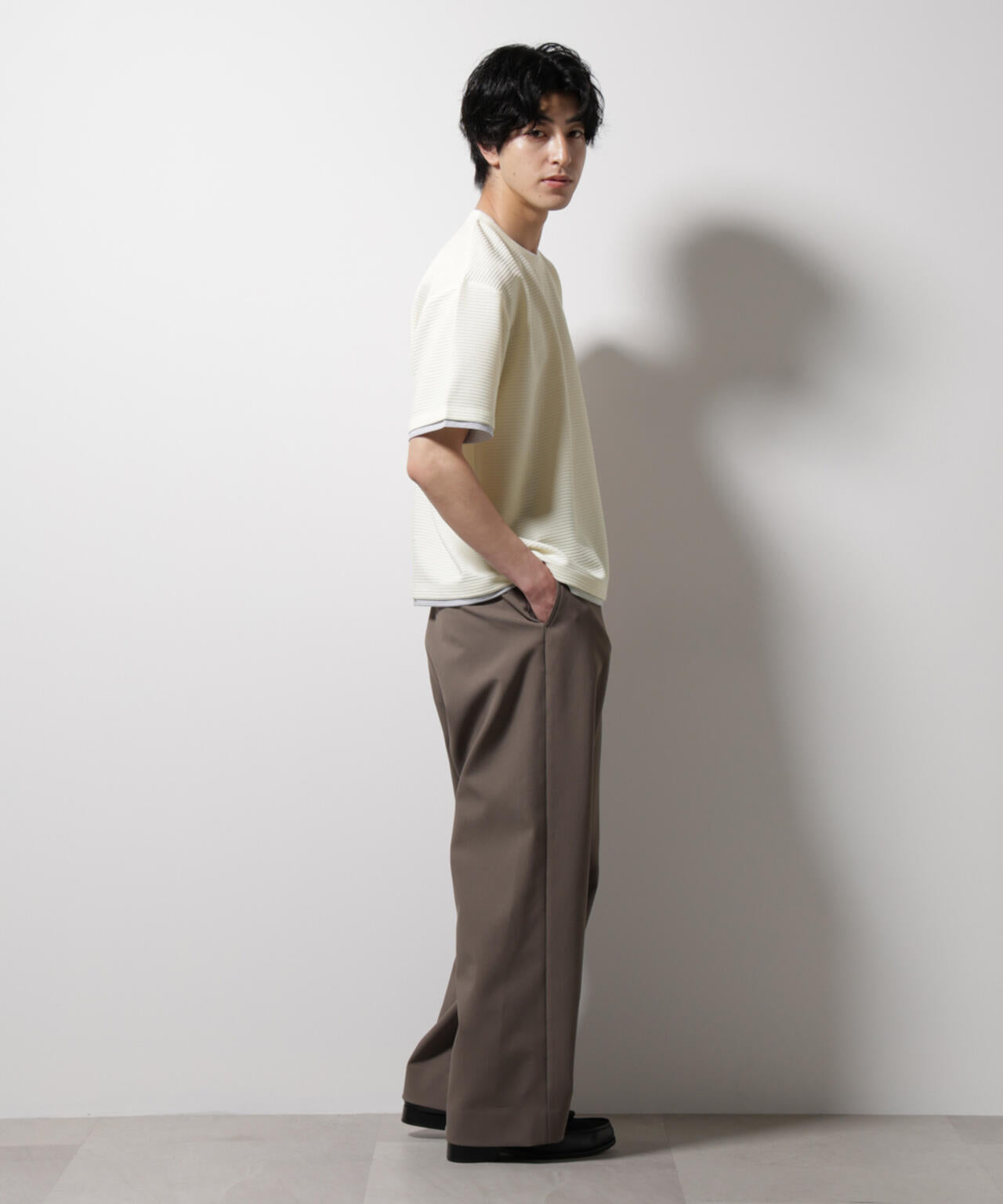ガーターフェイクレイヤードTシャツ 半袖