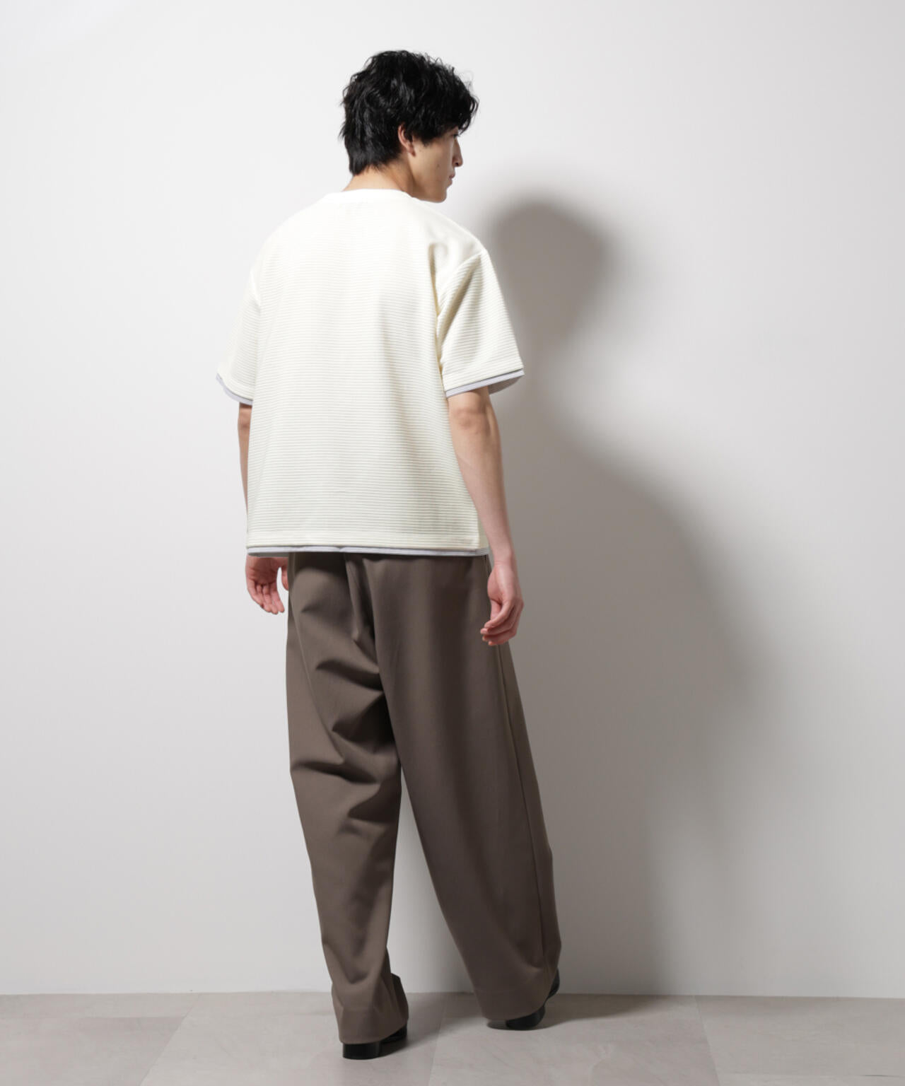 ガーターフェイクレイヤードTシャツ 半袖