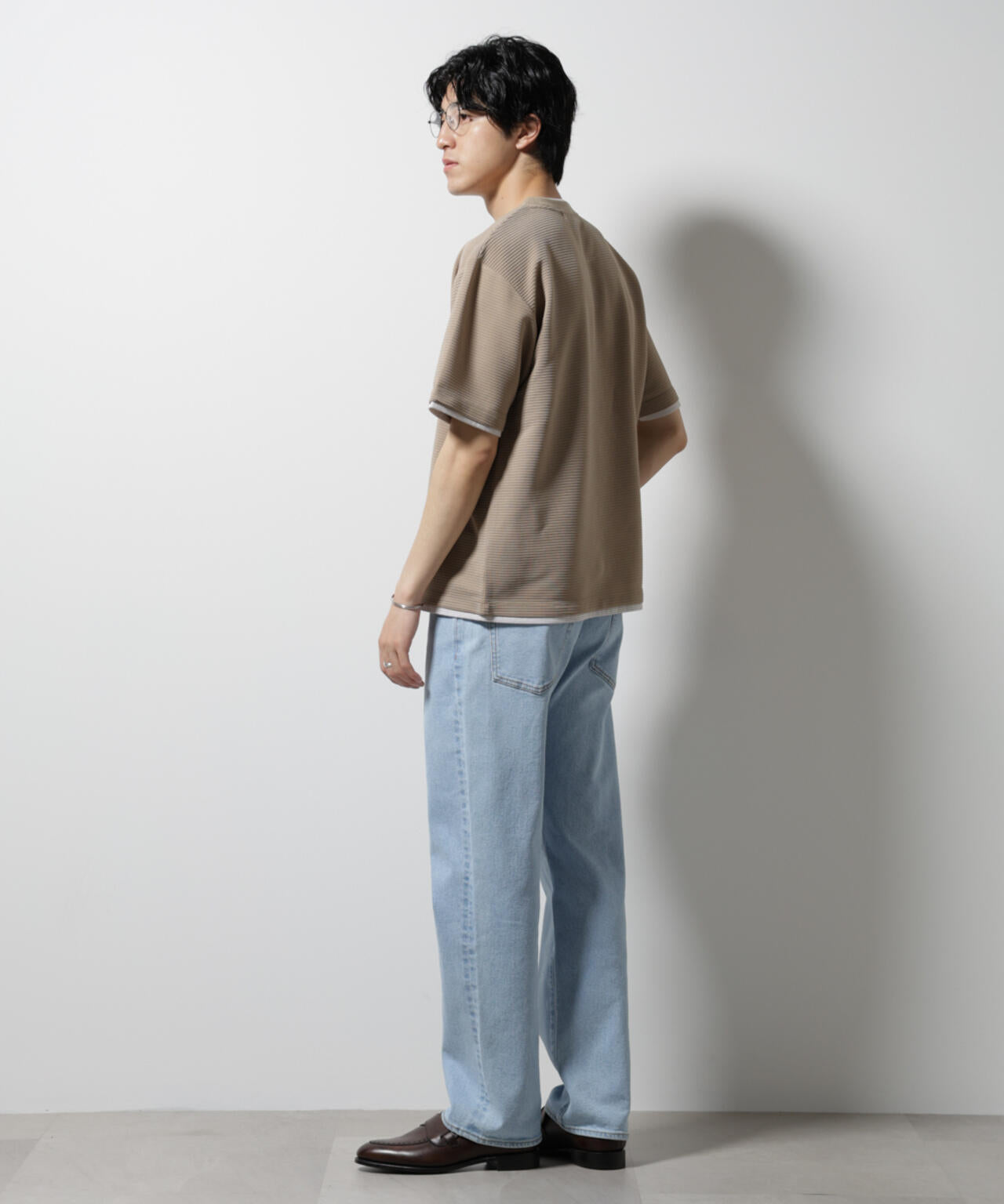 ガーターフェイクレイヤードTシャツ 半袖