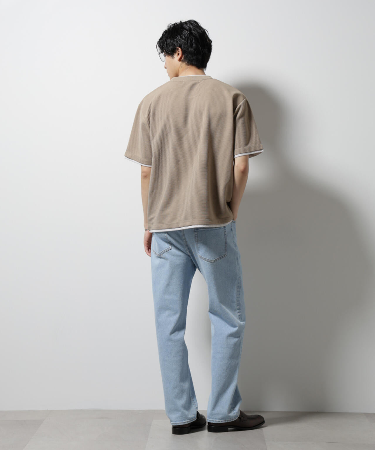 ガーターフェイクレイヤードTシャツ 半袖