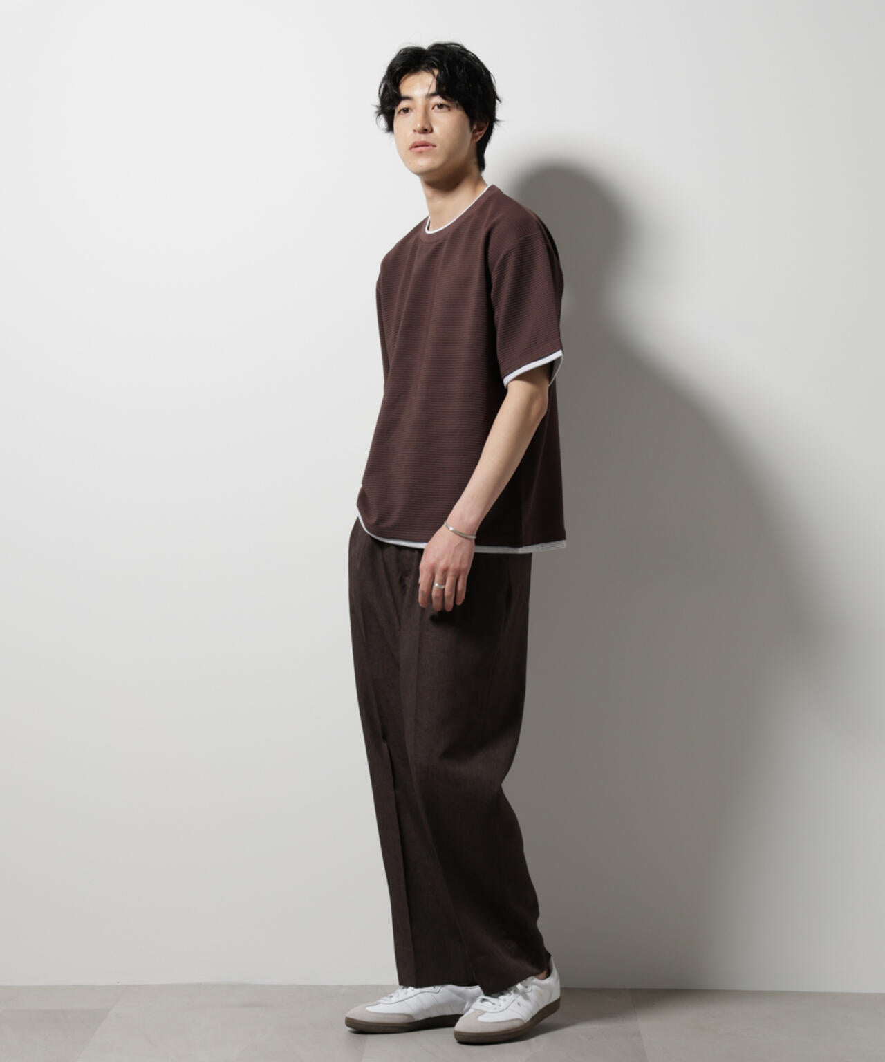 ガーターフェイクレイヤードTシャツ 半袖