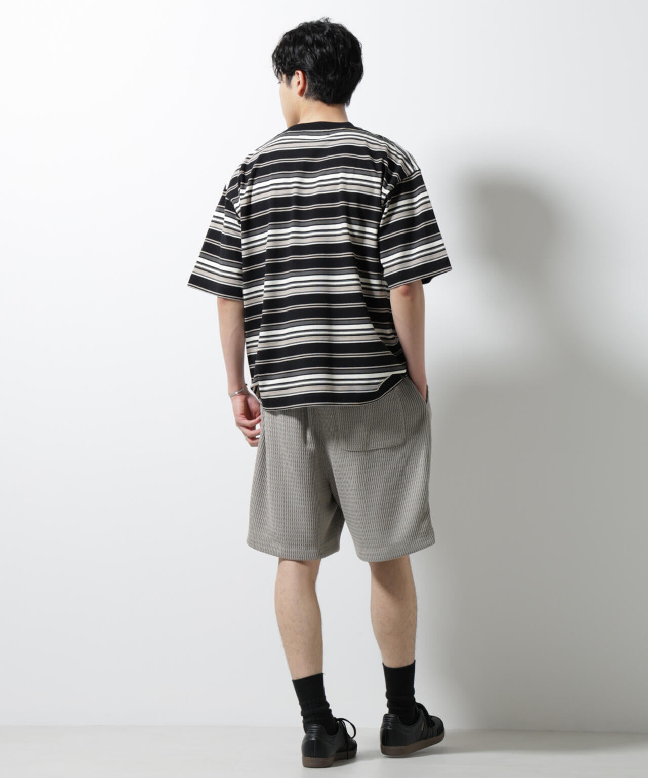 マルチボーダーリラックスＴシャツ 半袖