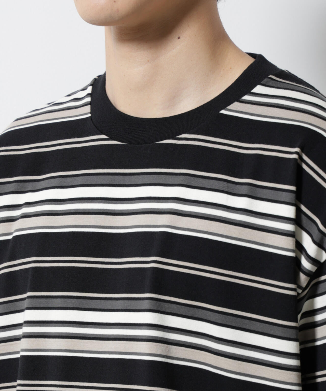 マルチボーダーリラックスＴシャツ 半袖