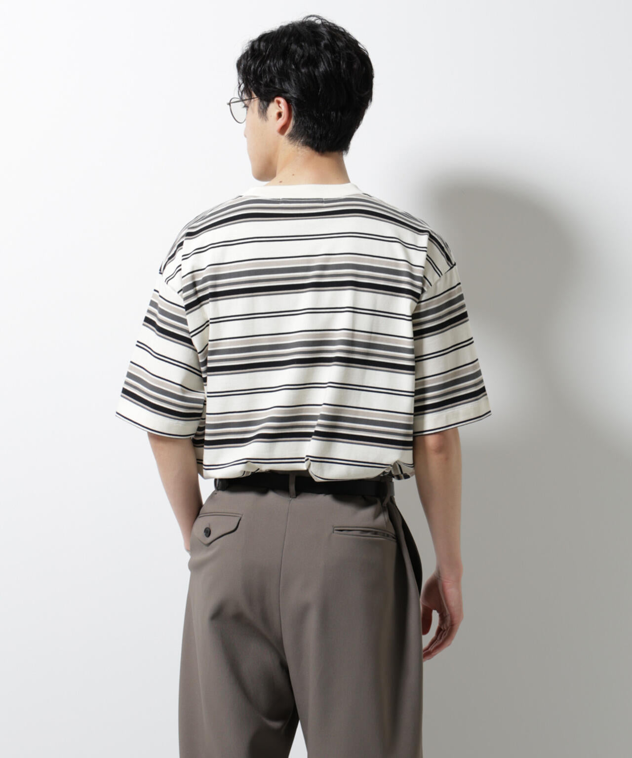 マルチボーダーリラックスＴシャツ 半袖