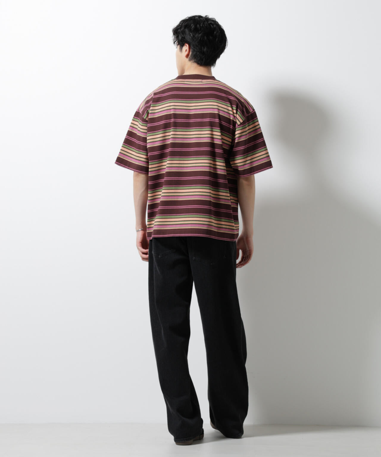 マルチボーダーリラックスＴシャツ 半袖