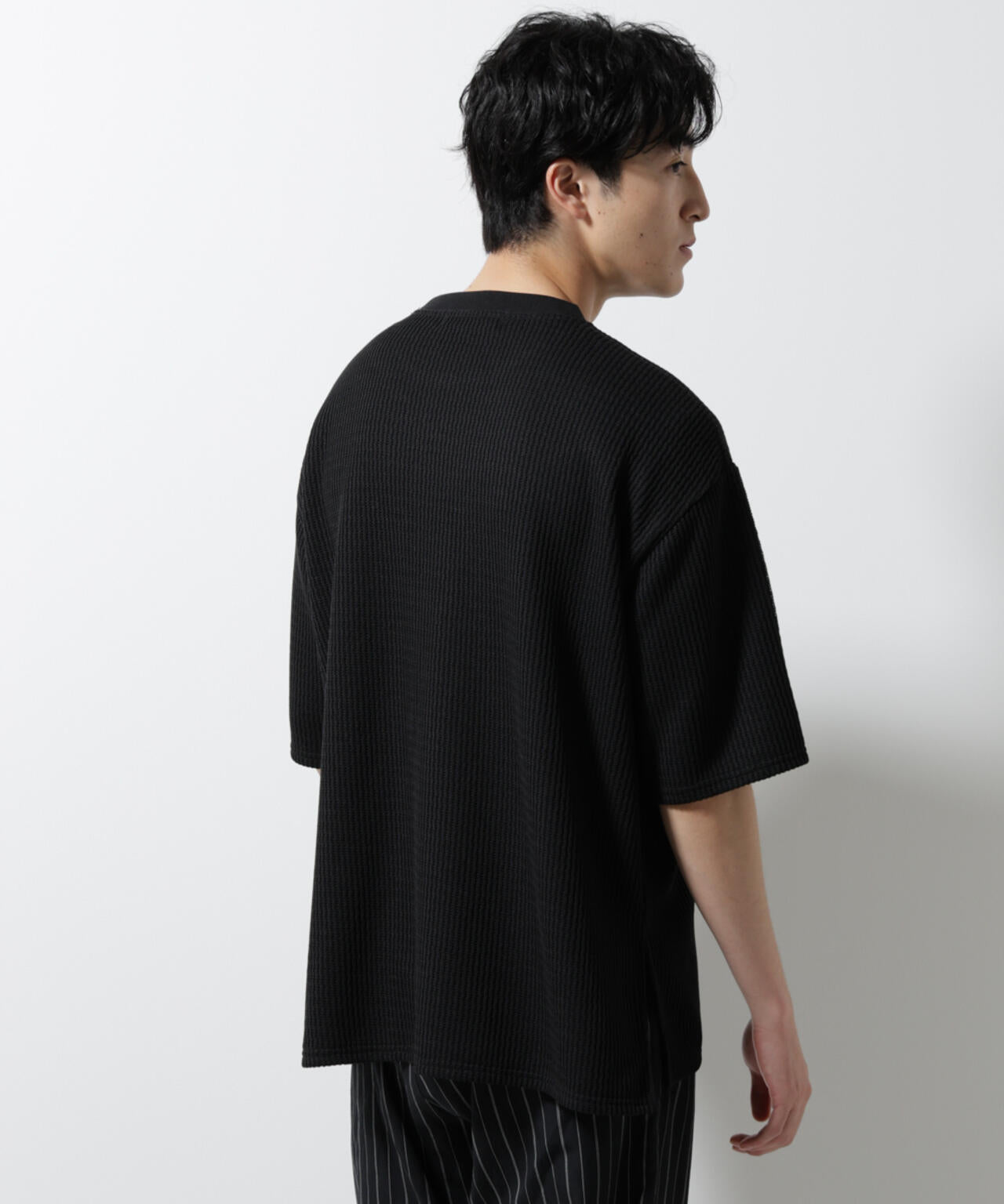 ジャガードニットソーTシャツ 半袖(セットアップ可)