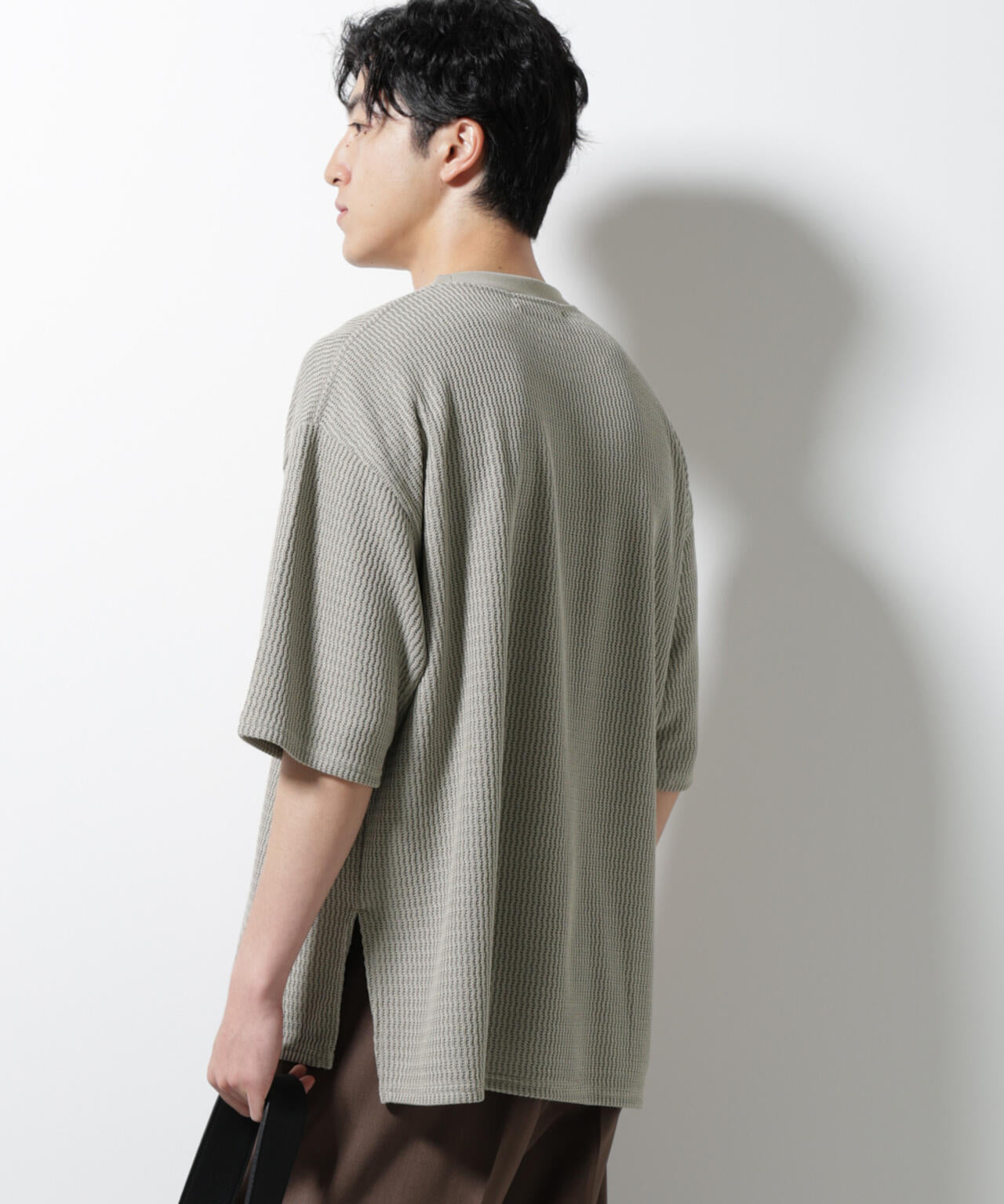 ジャガードニットソーTシャツ 半袖(セットアップ可)
