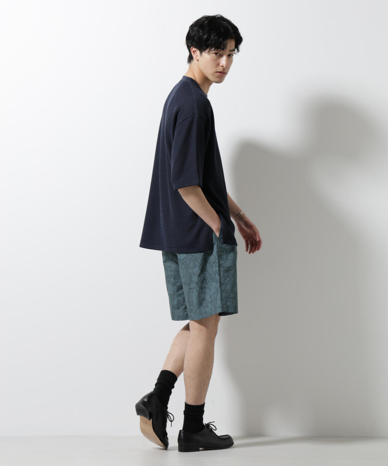 ジャガードニットソーTシャツ 半袖(セットアップ可)