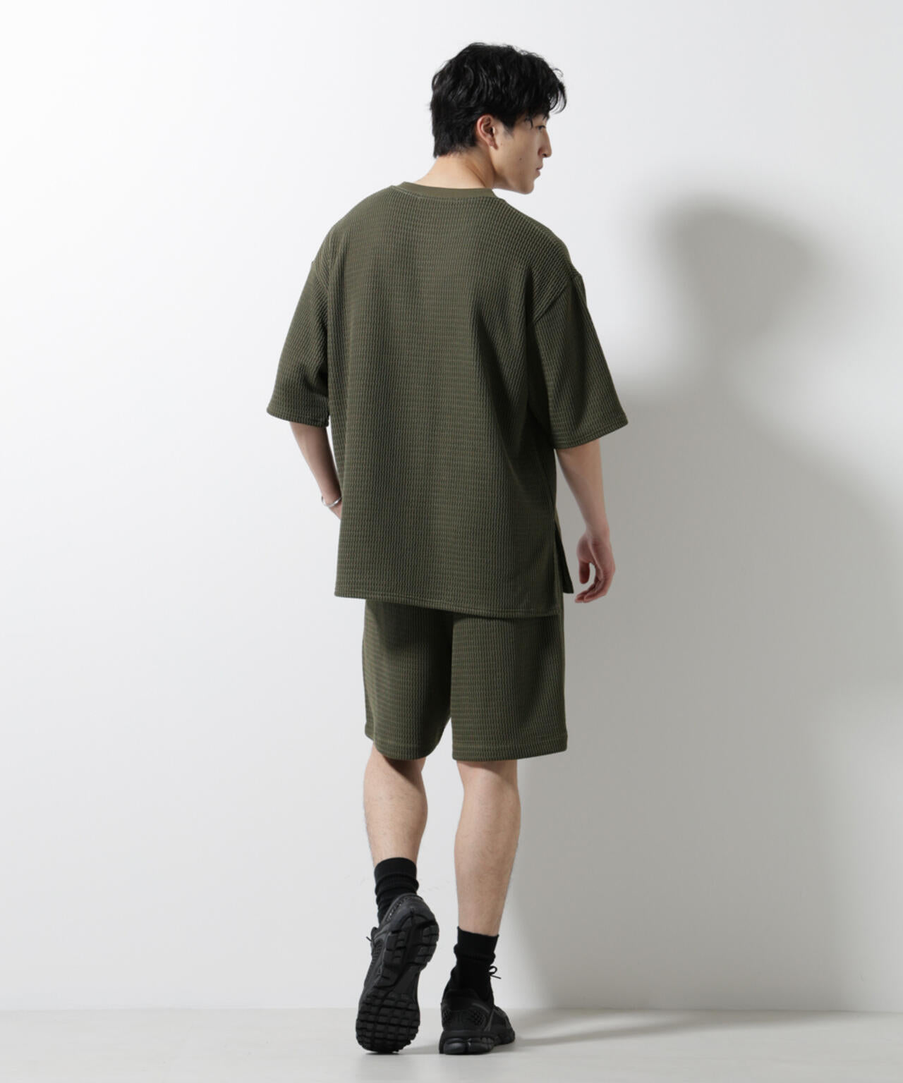 ジャガードニットソーTシャツ 半袖(セットアップ可)