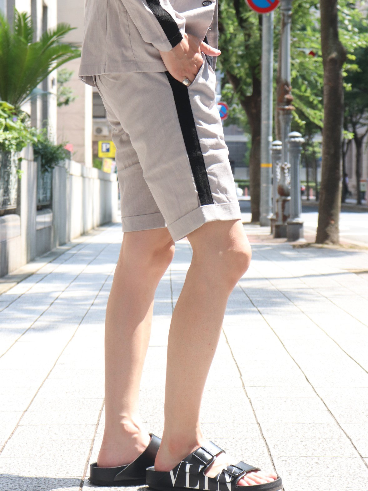ラインガーゼショートパンツ