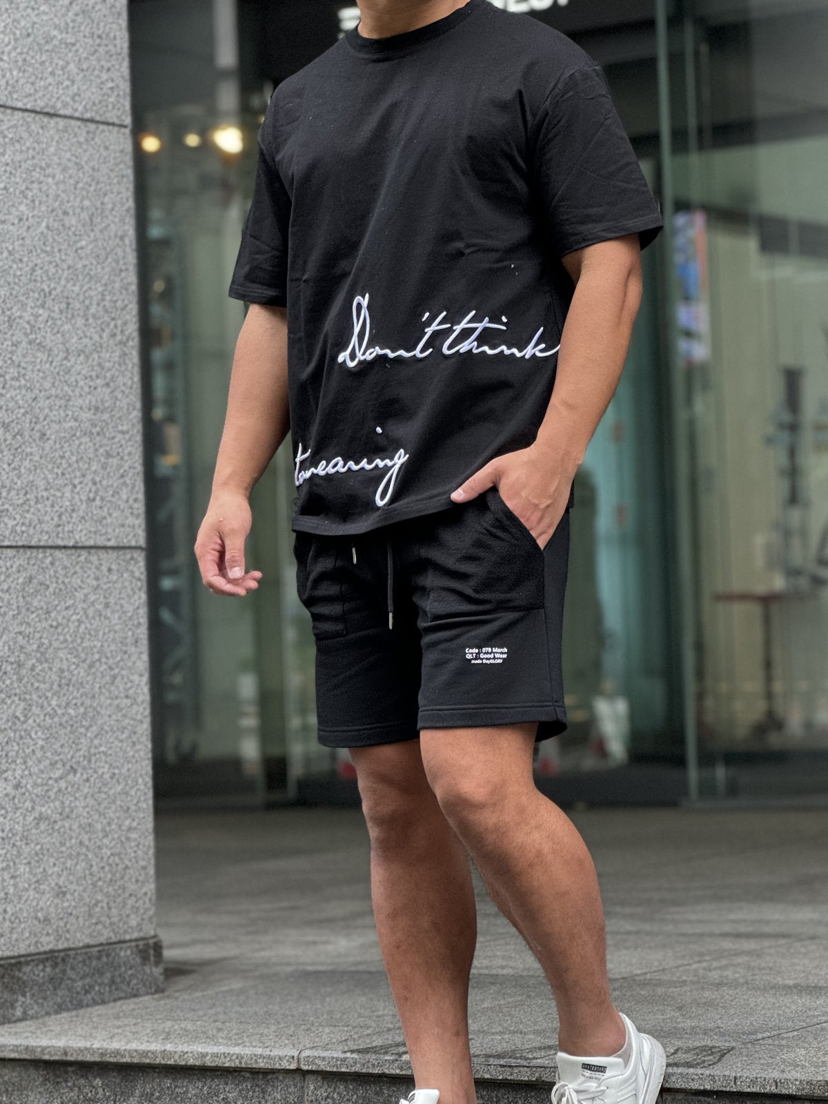 デザインスウェットショートパンツ